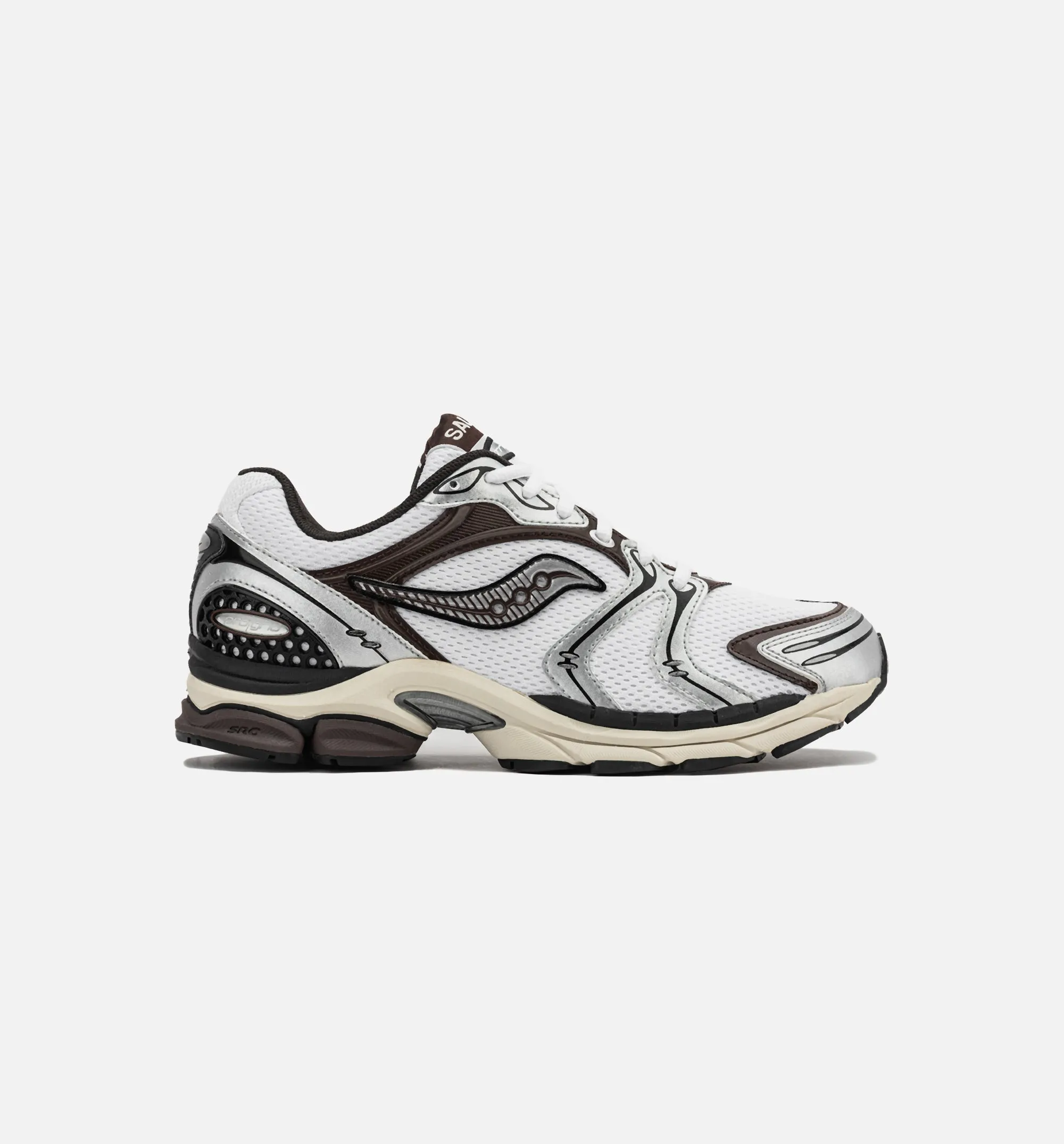 Reinforced Seam Design Molded Heel Progrid Triumph 4 Mens Lifestyle Shoe - White/Silver/Brown