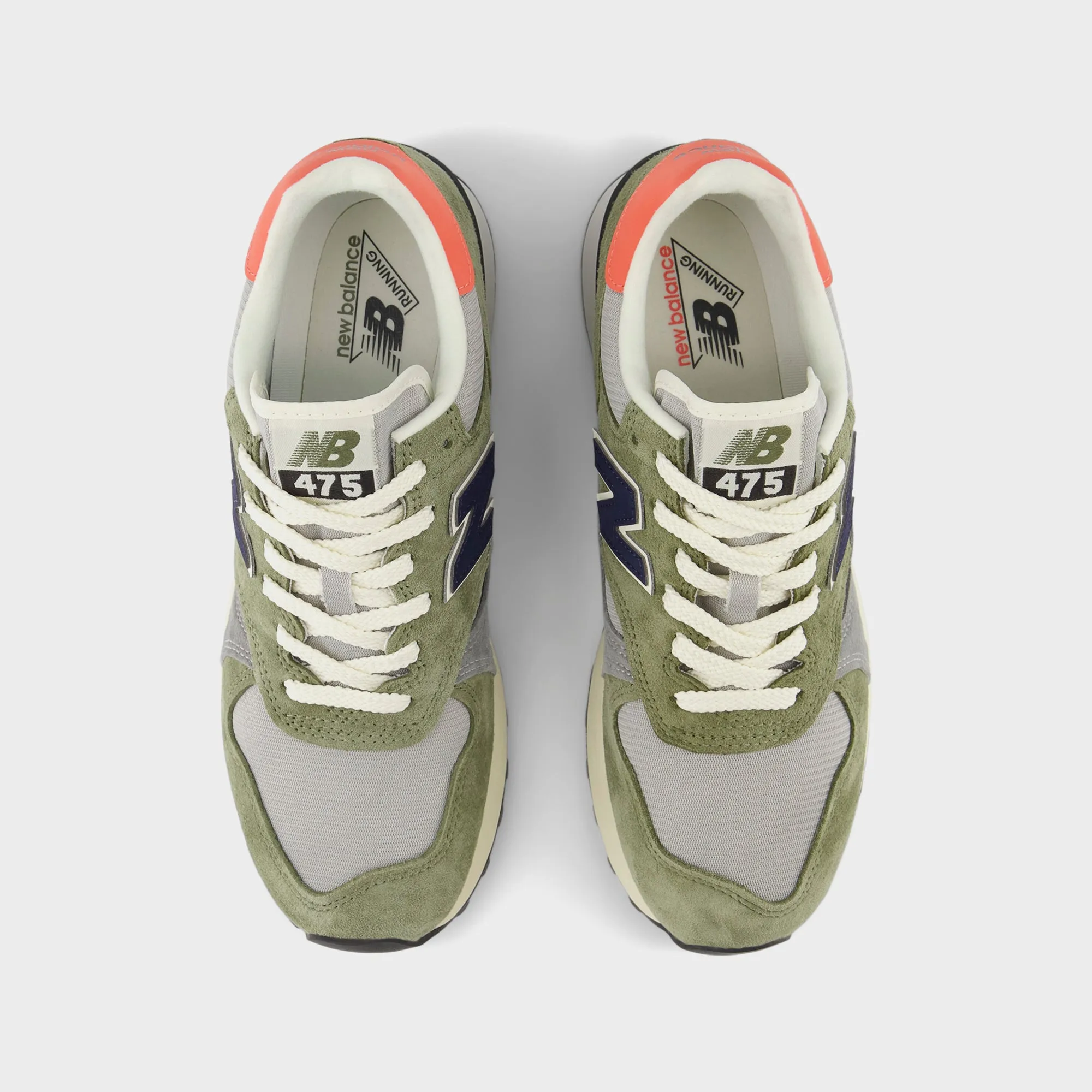 New Balance 475 - Dark Olivine / Raincloud / Drift Red Comfortable Pressureability