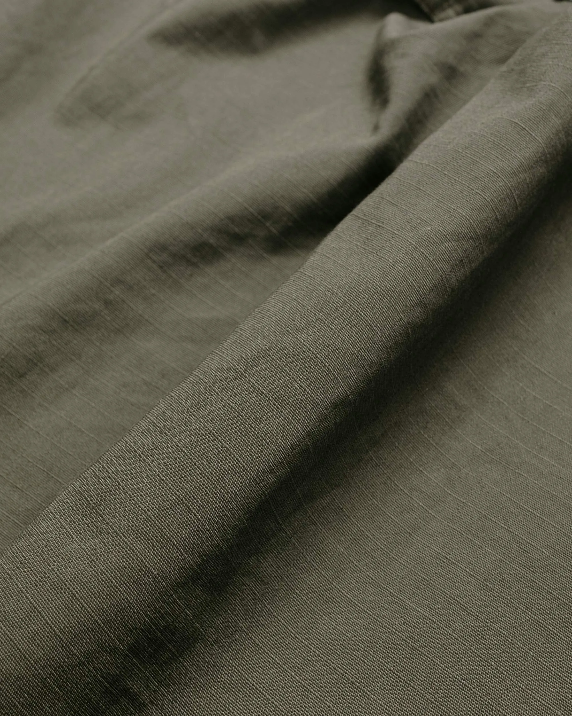Engineered Garments Climbing Pant Olive Heavyweight Cotton Ripstop Anti Static Fabric