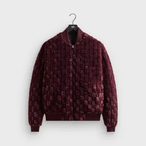 Tonal Stitching Kith Reversible Faux Fur Avery Bomber - Magma