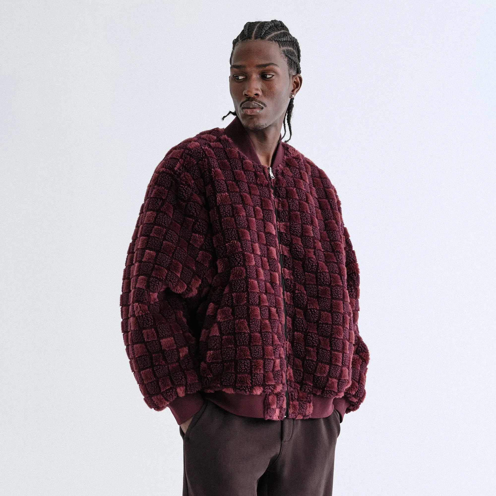 Knitwear Sale Comfortable Beaded Worn Socks Kith Reversible Faux Fur Avery Bomber - Magma