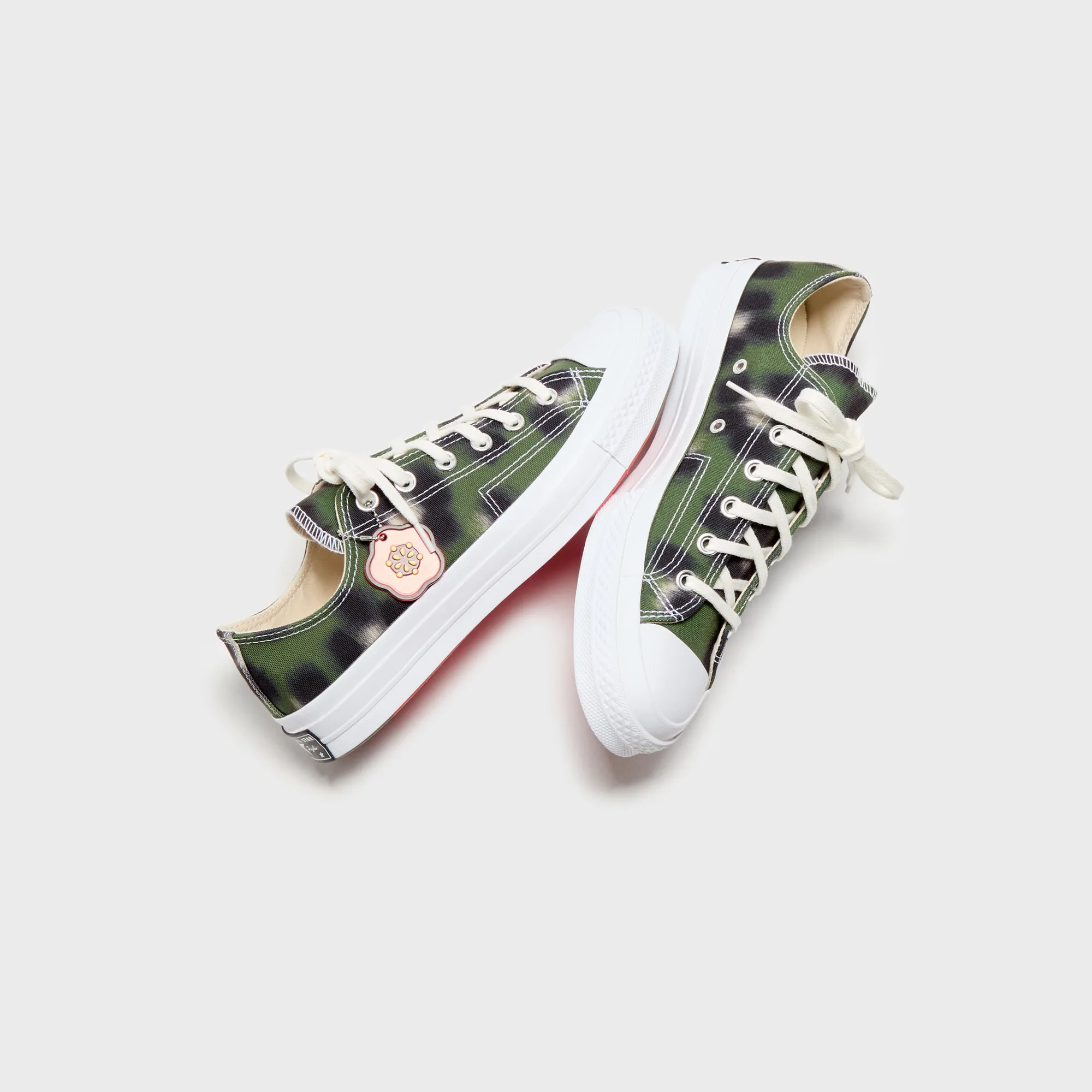 Odor Resistant Pad Design Rubber Component Converse X Kenzo Chuck 70 Low - Cypress / Black / White