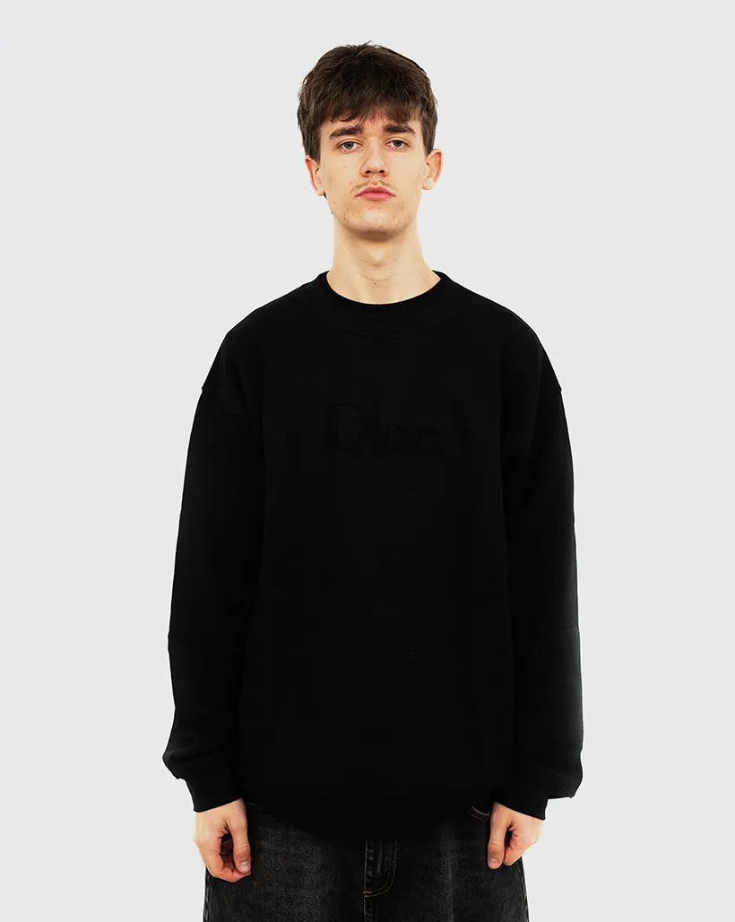 Dime Classic Logo Crewneck - Black Comfortable Courageous Expressive