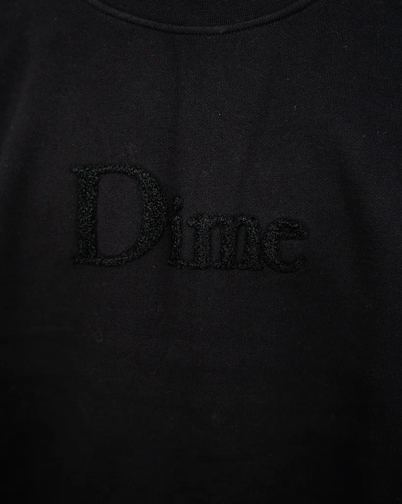 Dime Classic Logo Crewneck - Black Crystal