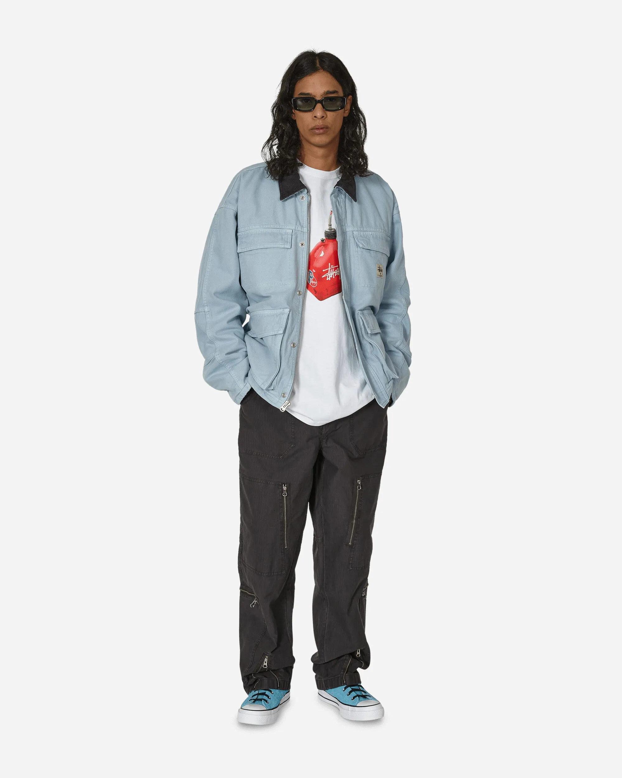 Three Quarter Sleeves Flight Nyco Ripstop Pigment Dyed Pants Black