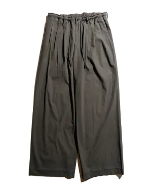 Suitability Markaware Triple Pleated Easy Trousers Organic Giza Voile Yarn Twill Dark Olive