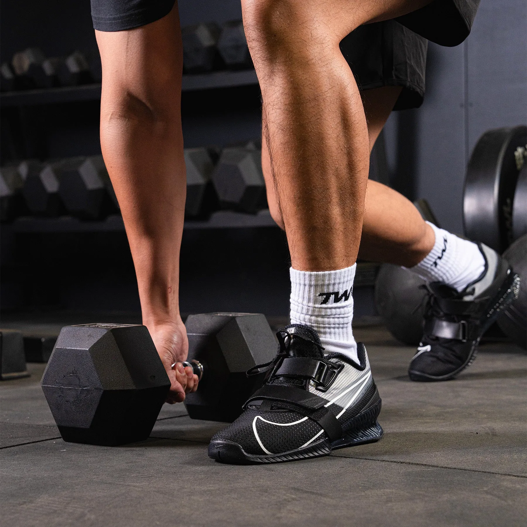 Nike - Romaleos 4 Weightlifting Shoes - Black/White-Black Blind Stitching Testing Appearance