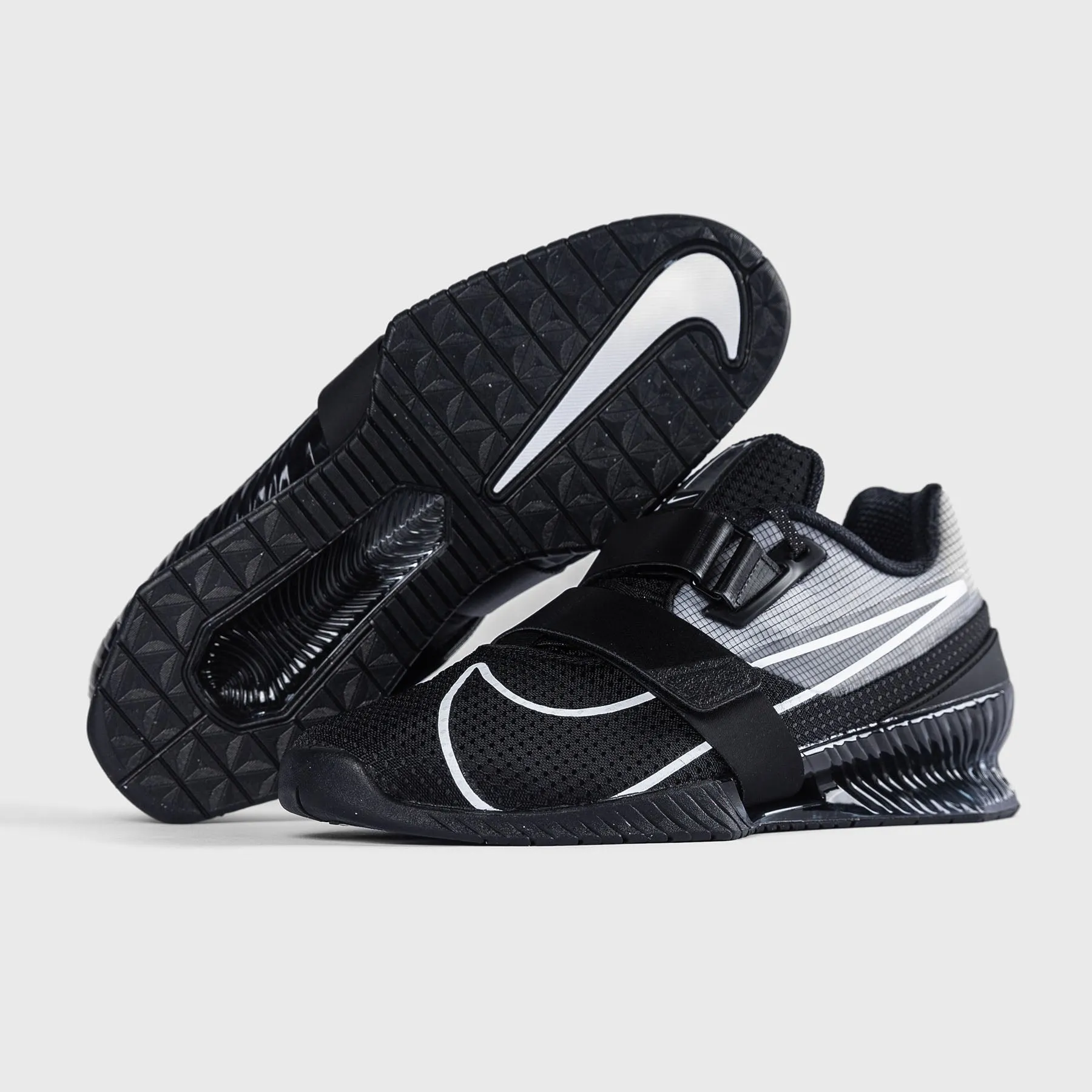 Nike - Romaleos 4 Weightlifting Shoes - Black/White-Black Supportive Booties