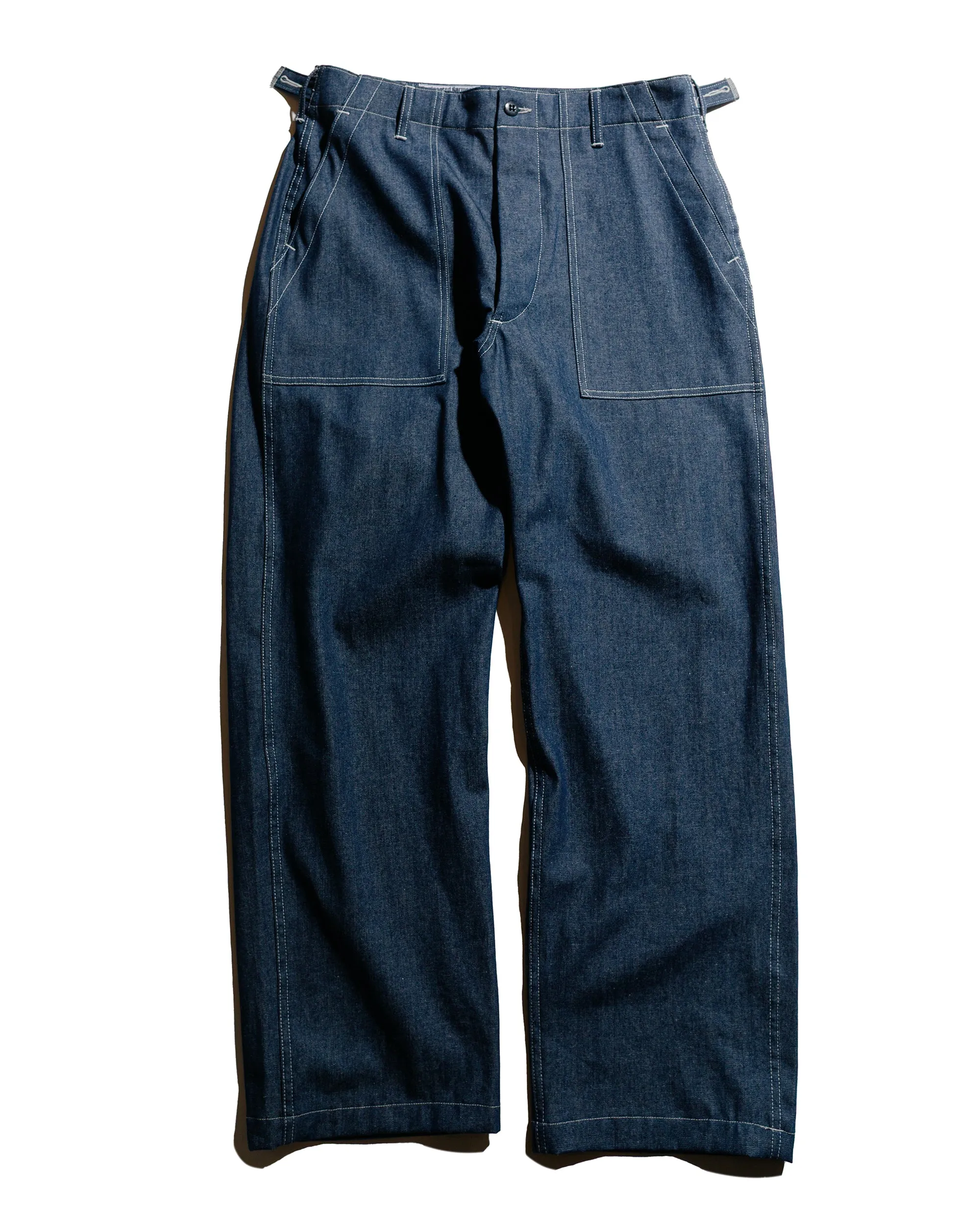 Engineered Garments Workaday Fatigue Pant Indigo Industrial 8Oz Denim Relaxed Comfort Wind - Resistant Fabric