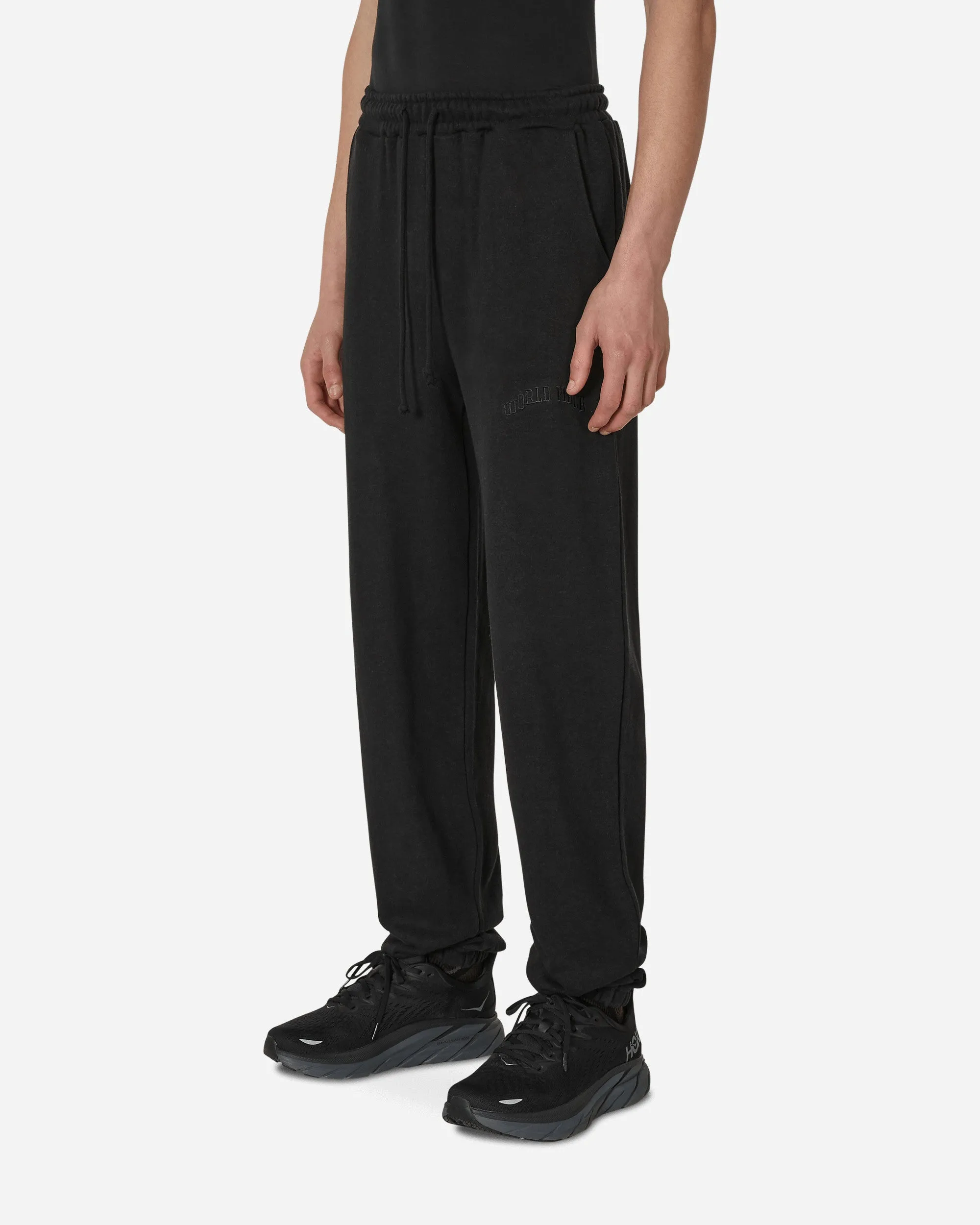 Solid Color Look Toggle World Peace Hemp Sweatpants Black