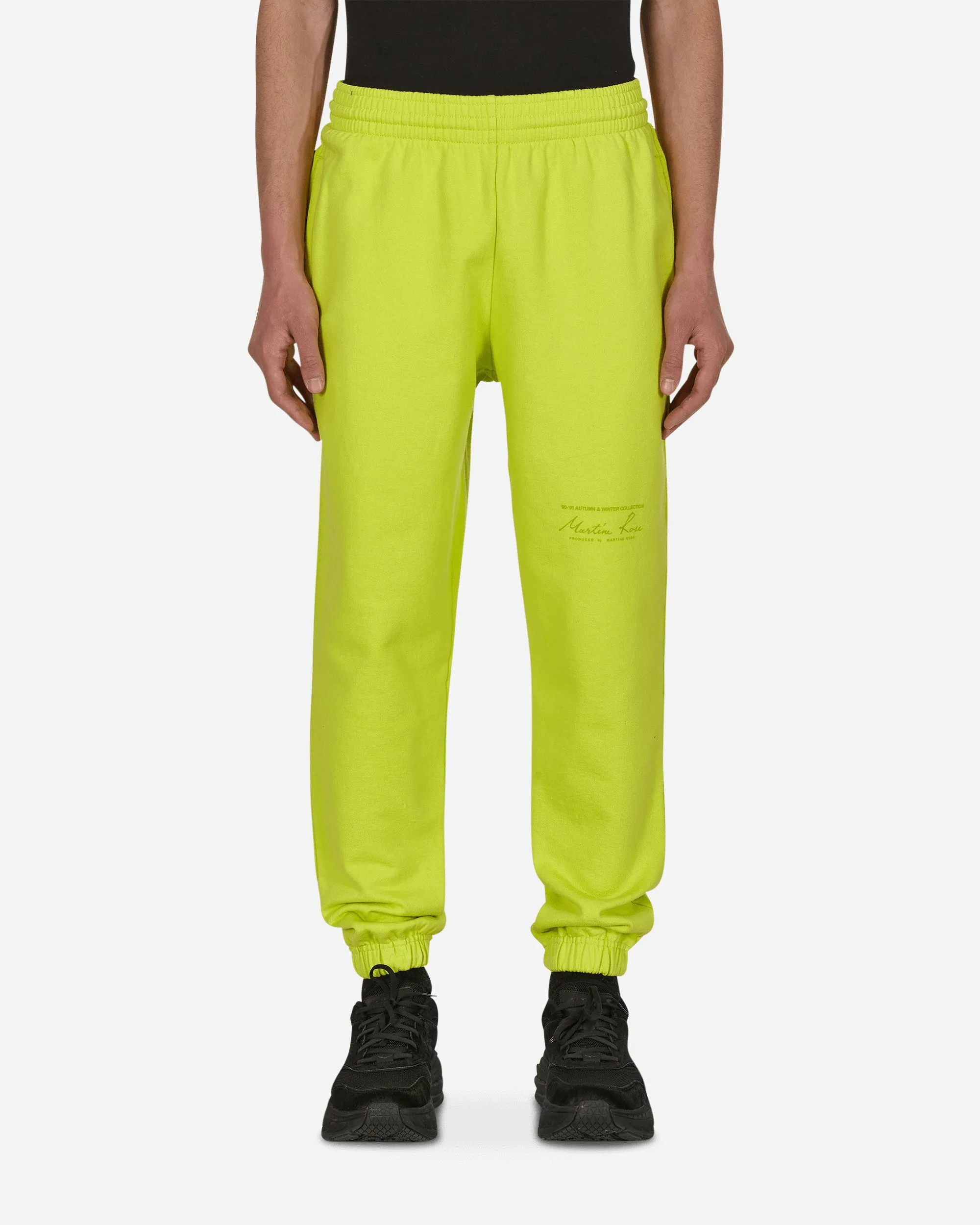 Slim Track Pants Green Comfortable Afternoon Wear Language Kit