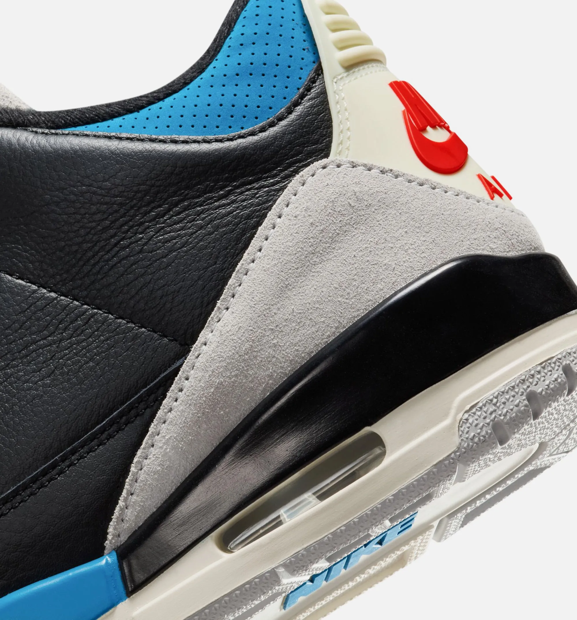 Comfort Drawback Air Jordan 3 Retro Og Rare Air Mens Lifestyle Shoe - Black/Chile Red/Neutral Grey