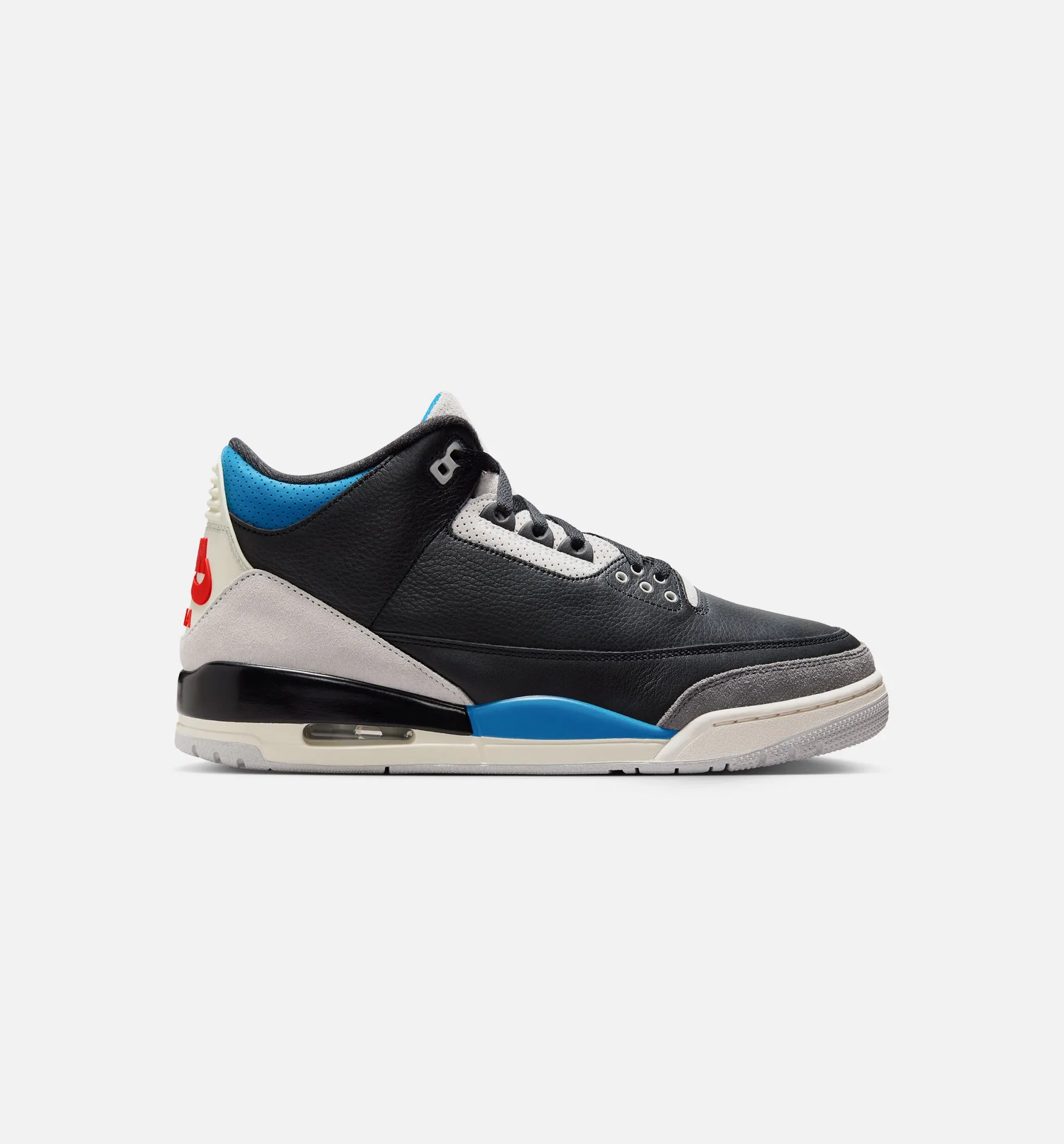 Flexible Strapping Air Jordan 3 Retro Og Rare Air Mens Lifestyle Shoe - Black/Chile Red/Neutral Grey