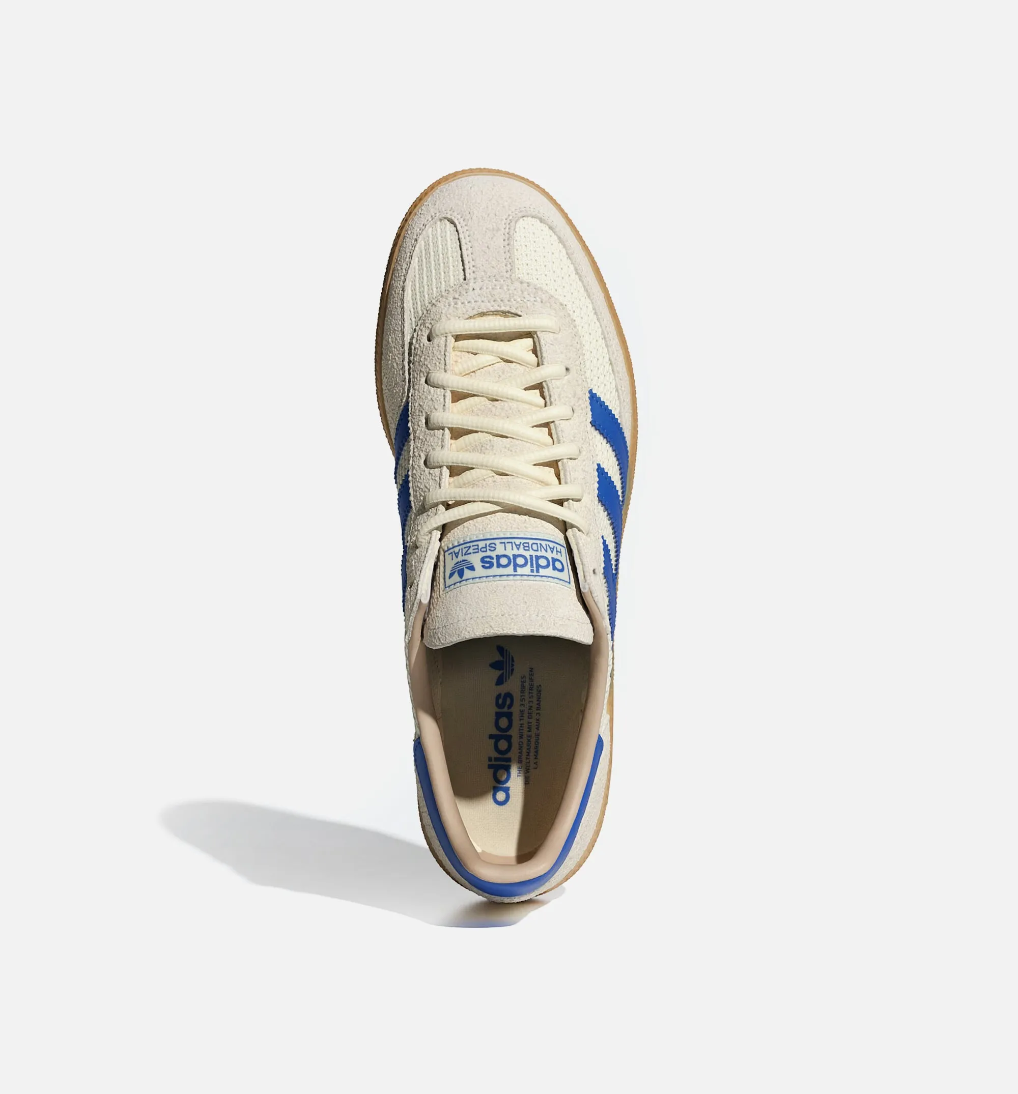 Comfort Methods Toe Protection Cap Handball Spezial Mens Lifestyle Shoe - Cream White/Blue/Warm Sandstone