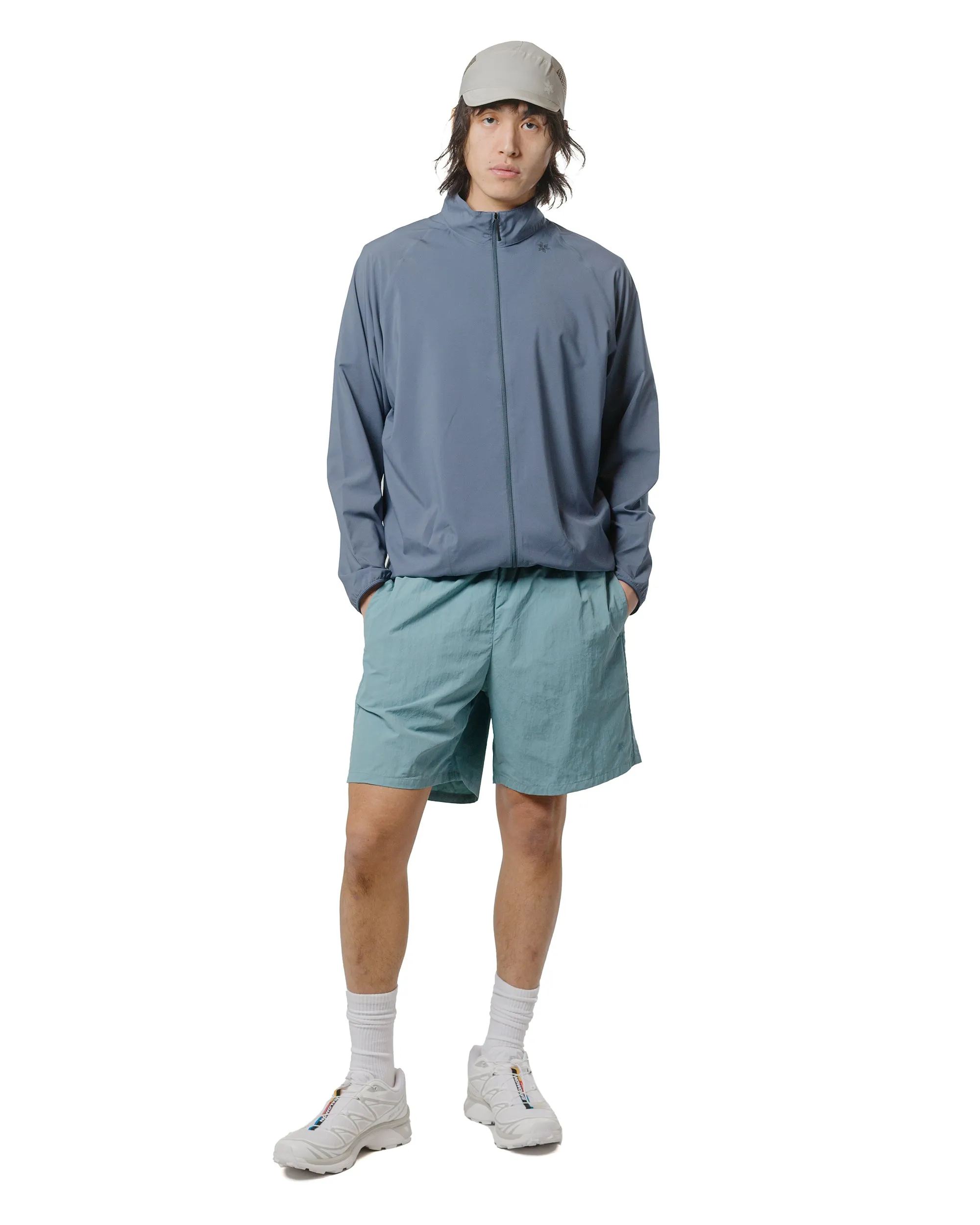 Anti-Fake Permits Padded Goldwin Nylon Shorts Smoke Aqua