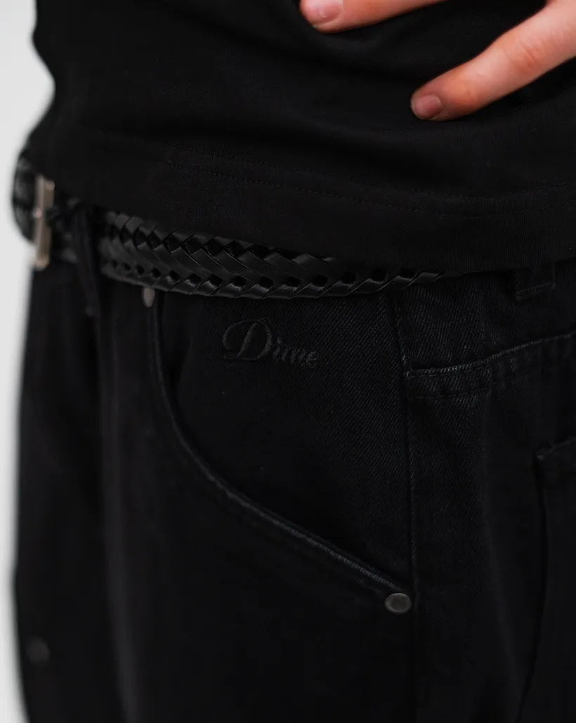 Anti-Vibration Dime Carpenter Denim Shorts - Black