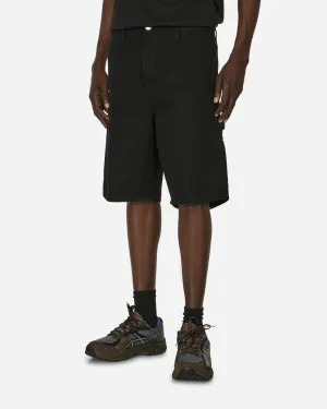Braided Trim Style Single Knee Shorts Black (Rinsed)