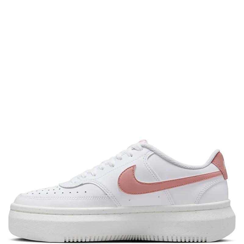 Nike Women'S Court Vision Alta Comfortable Synthetic Denim Slip-On Derby Shoes With Canvas