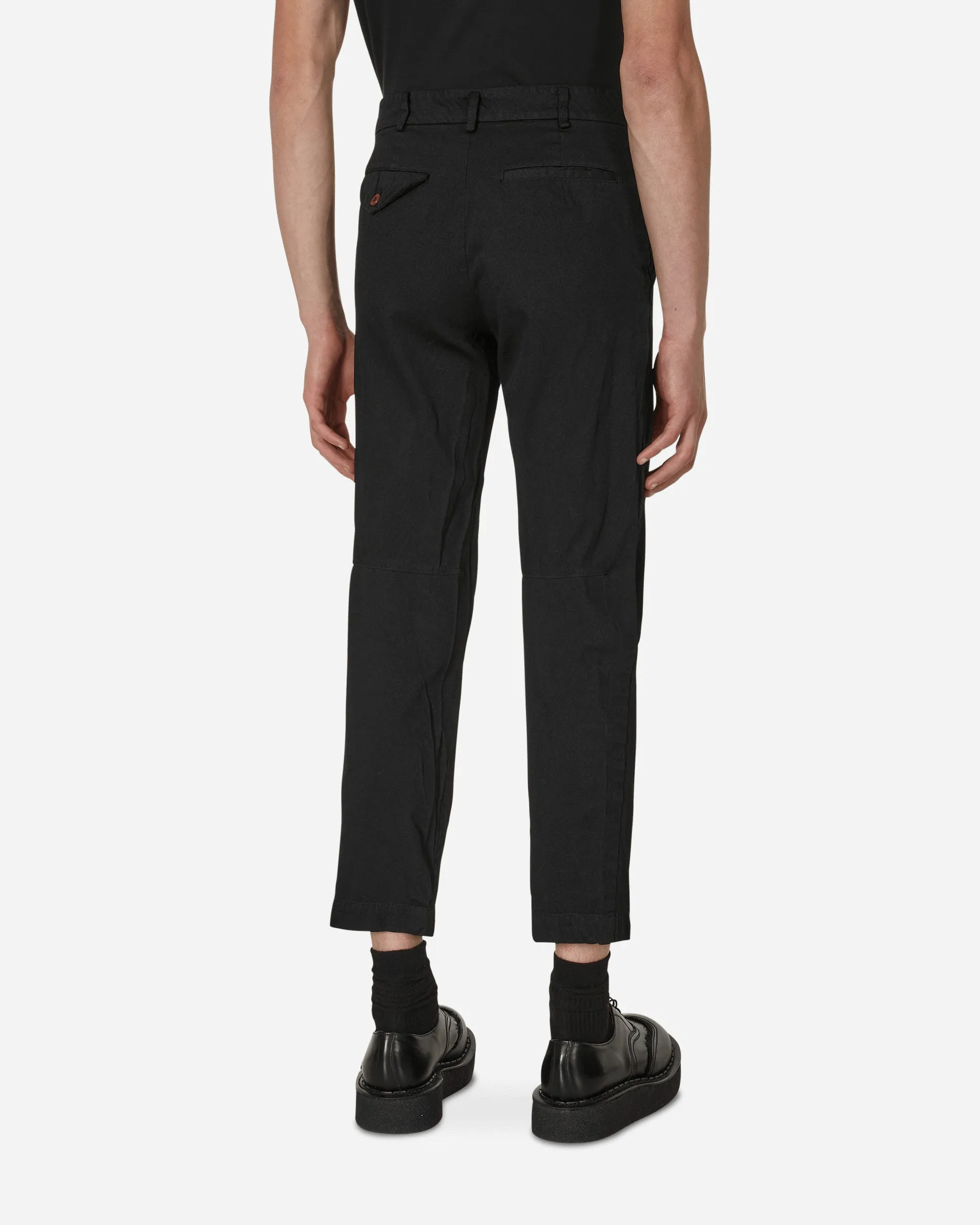 Anti - Sourness Crumpled Polyester Pants Black