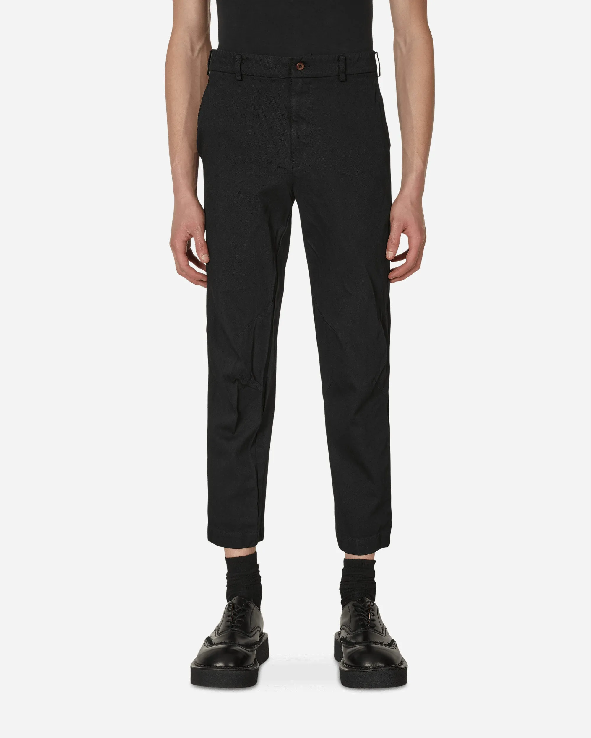 Comfortable Amphibian Anti - Unpunctual Crumpled Polyester Pants Black