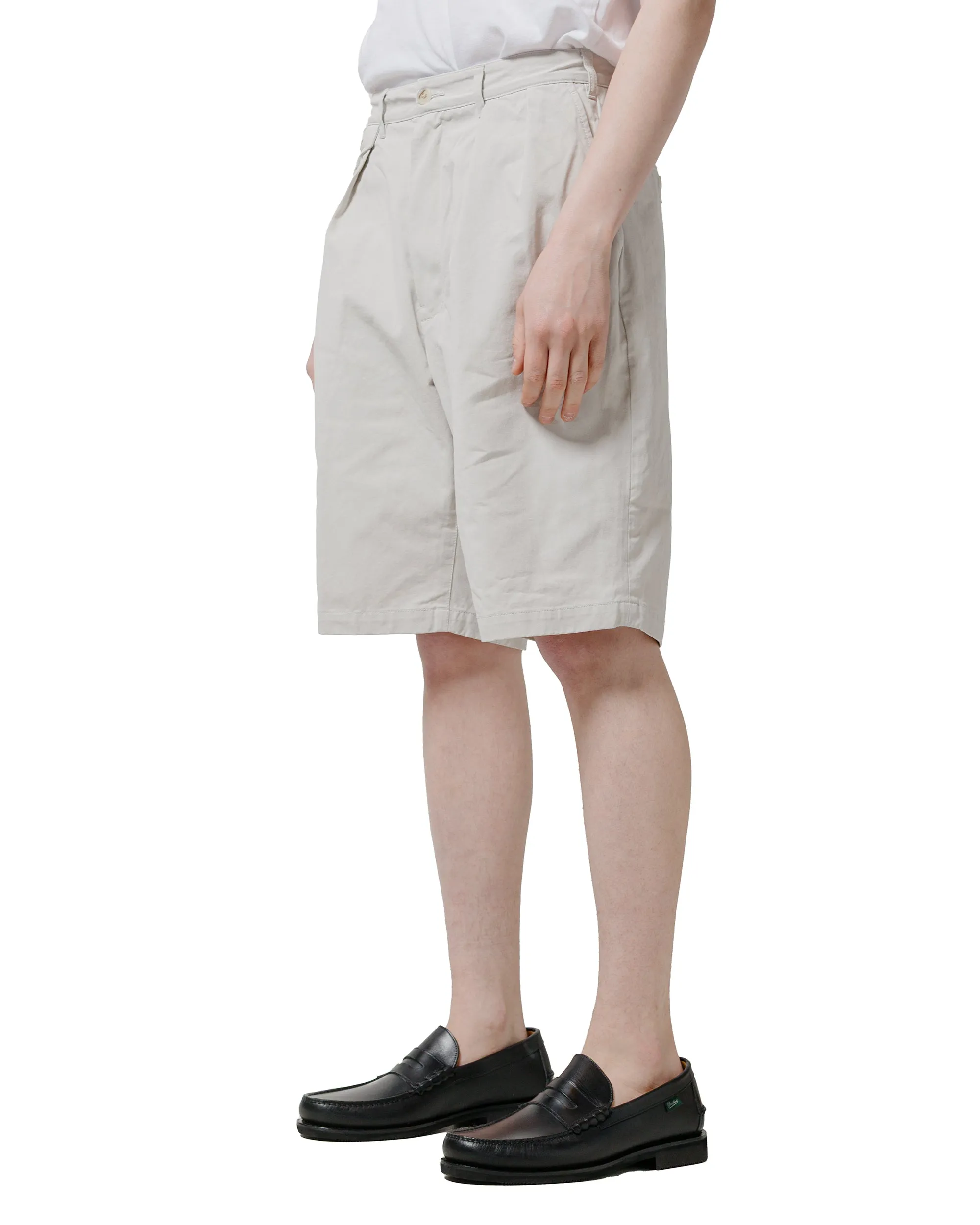 Wedding Hypoallergenic Straps Beams Plus 2Pleats Shorts Twill Bio Washed Cement