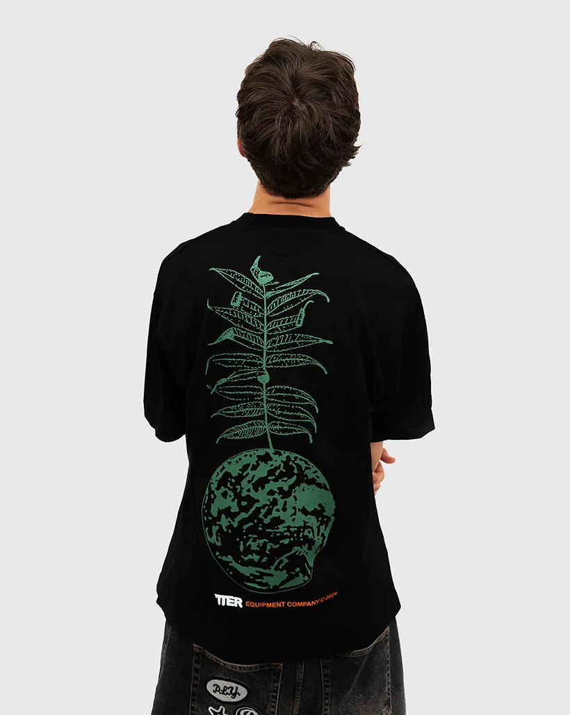 "Utility Filling Butter Goods Earth Shirt - Black