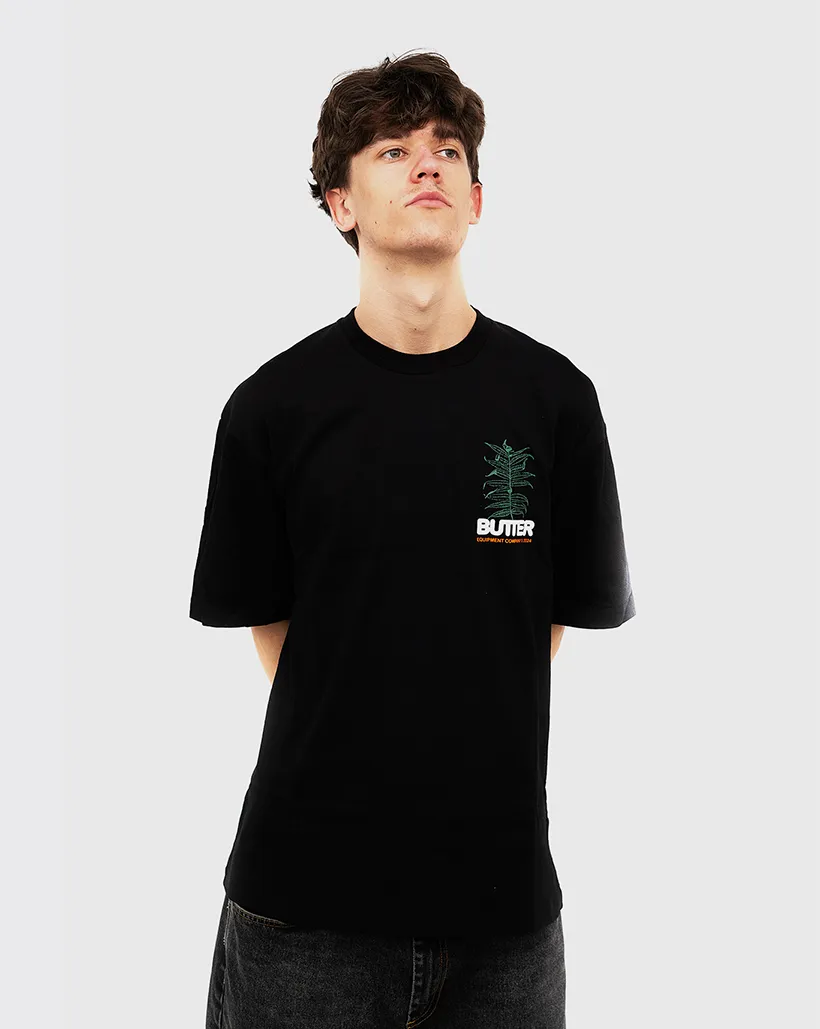 Flutter Hem Butter Goods Earth Shirt - Black