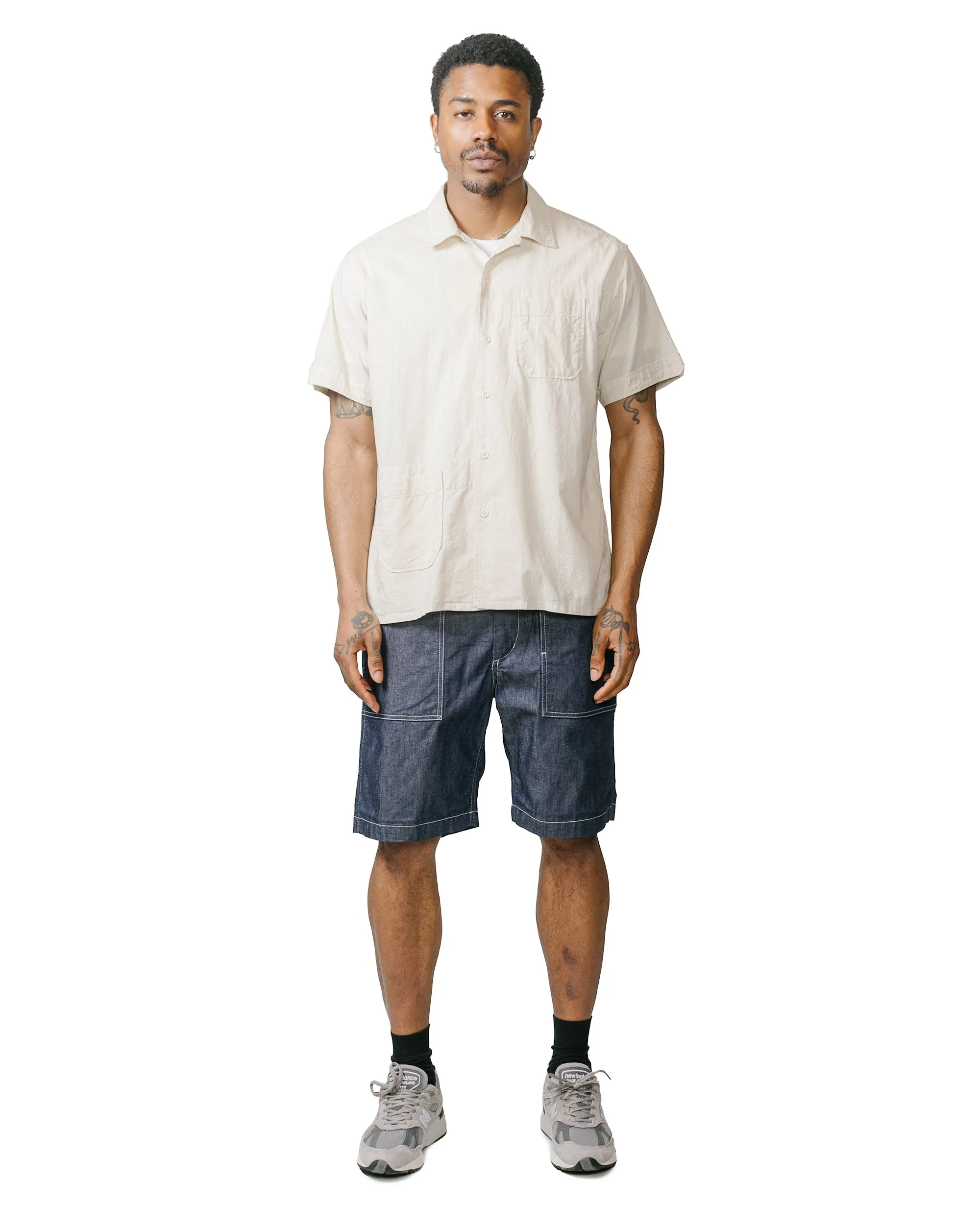 Comfortable Elastic Elastic Elastic Softness Engineered Garments Fatigue Short Indigo 8Oz Cone Denim