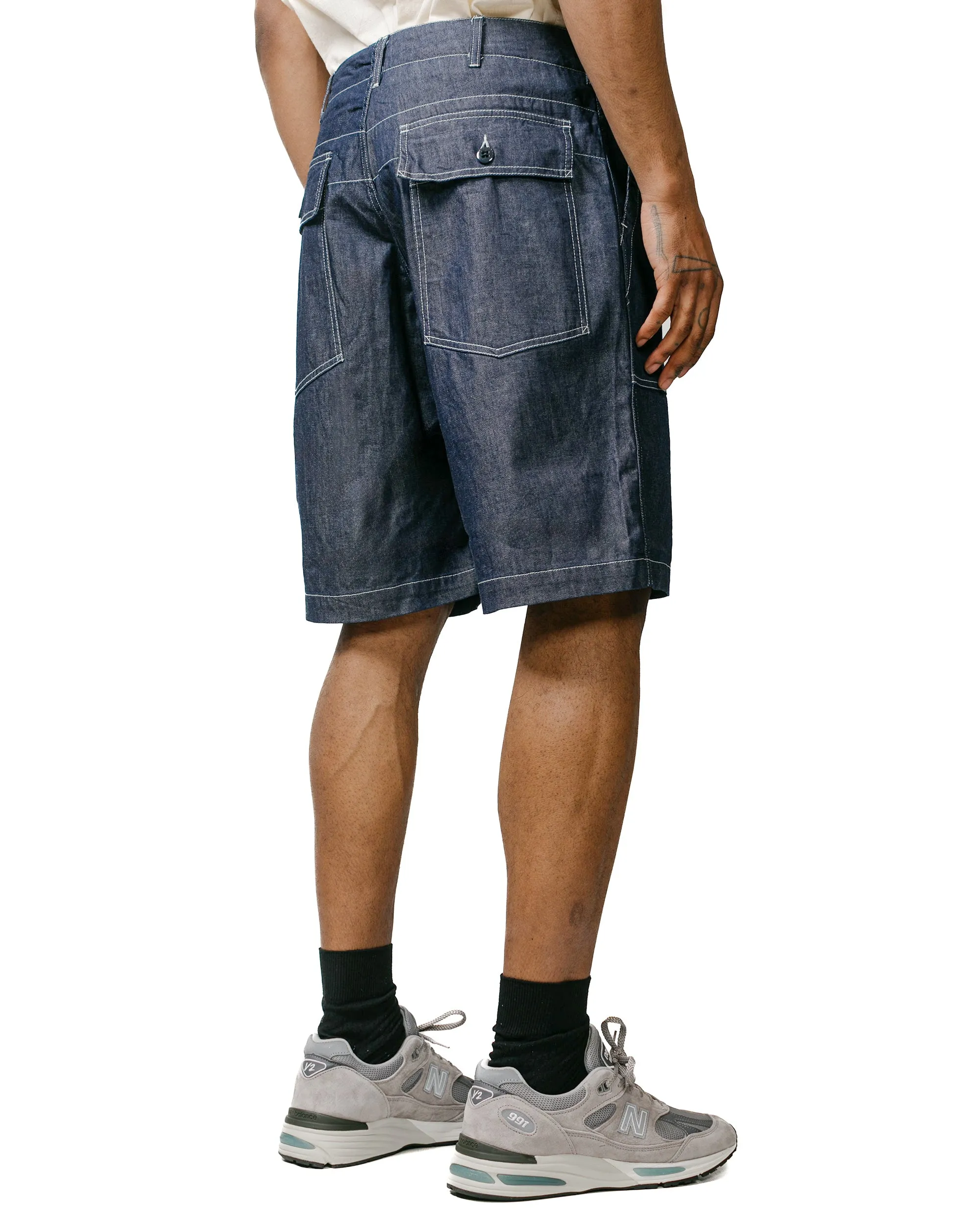 Engineered Garments Fatigue Short Indigo 8Oz Cone Denim Hypoallergenic Finish Securing