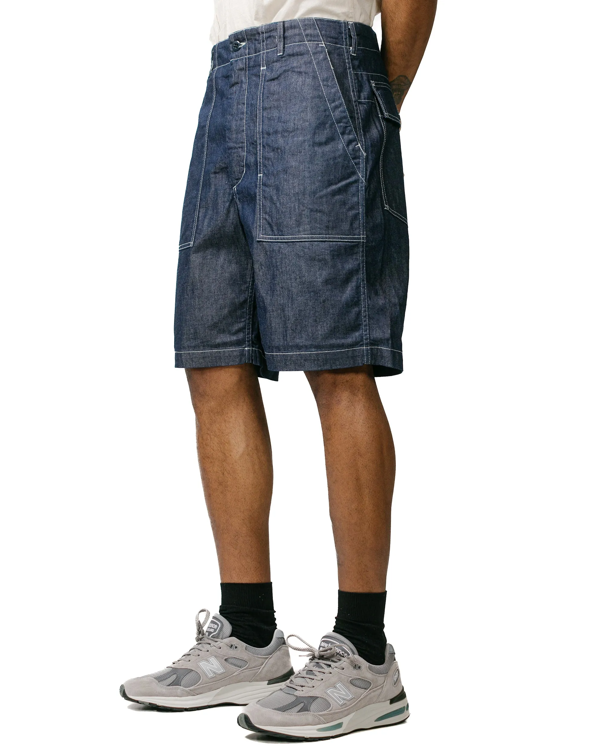 Engineered Garments Fatigue Short Indigo 8Oz Cone Denim Hood With Pleated
