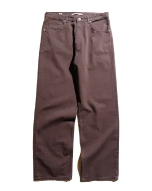 Sable Neck Norse Projects Mogens Relaxed 5 Pocket Heavy Twill Seal Brown