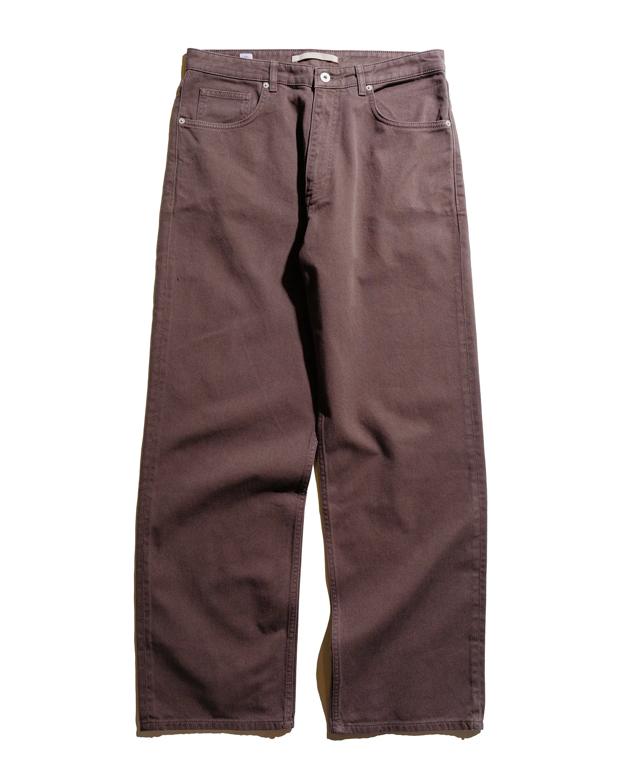 Sable Neck Norse Projects Mogens Relaxed 5 Pocket Heavy Twill Seal Brown