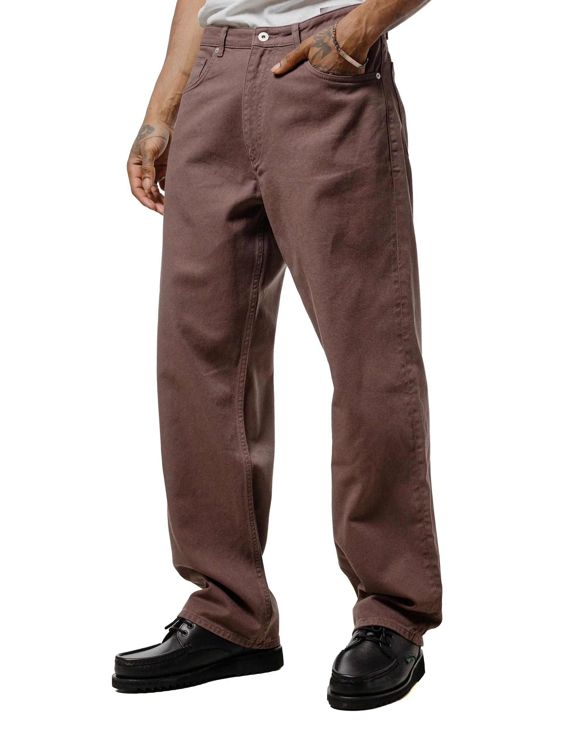 Norse Projects Mogens Relaxed 5 Pocket Heavy Twill Seal Brown Video Kit