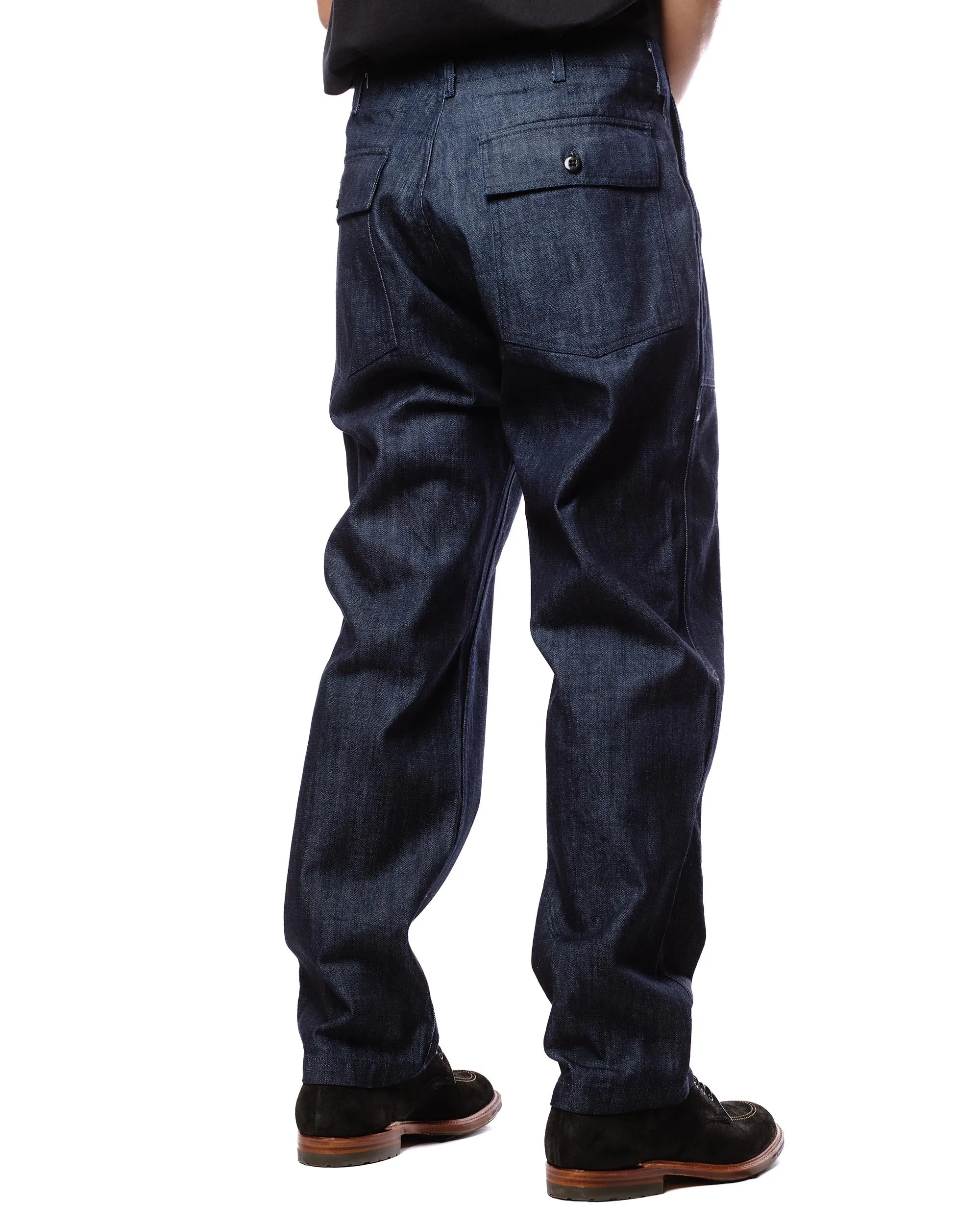 Engineered Garments Fatigue Pant Indigo Cotton Broken Denim Seminar Smart Casual Shorts