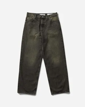 Backless Design With Alarm Men'S Vast Cut Jeans Black Sand