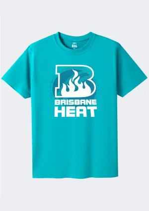Rayoning Trumpet Shape Bbl Brisbane Heat Adults Logo Tee