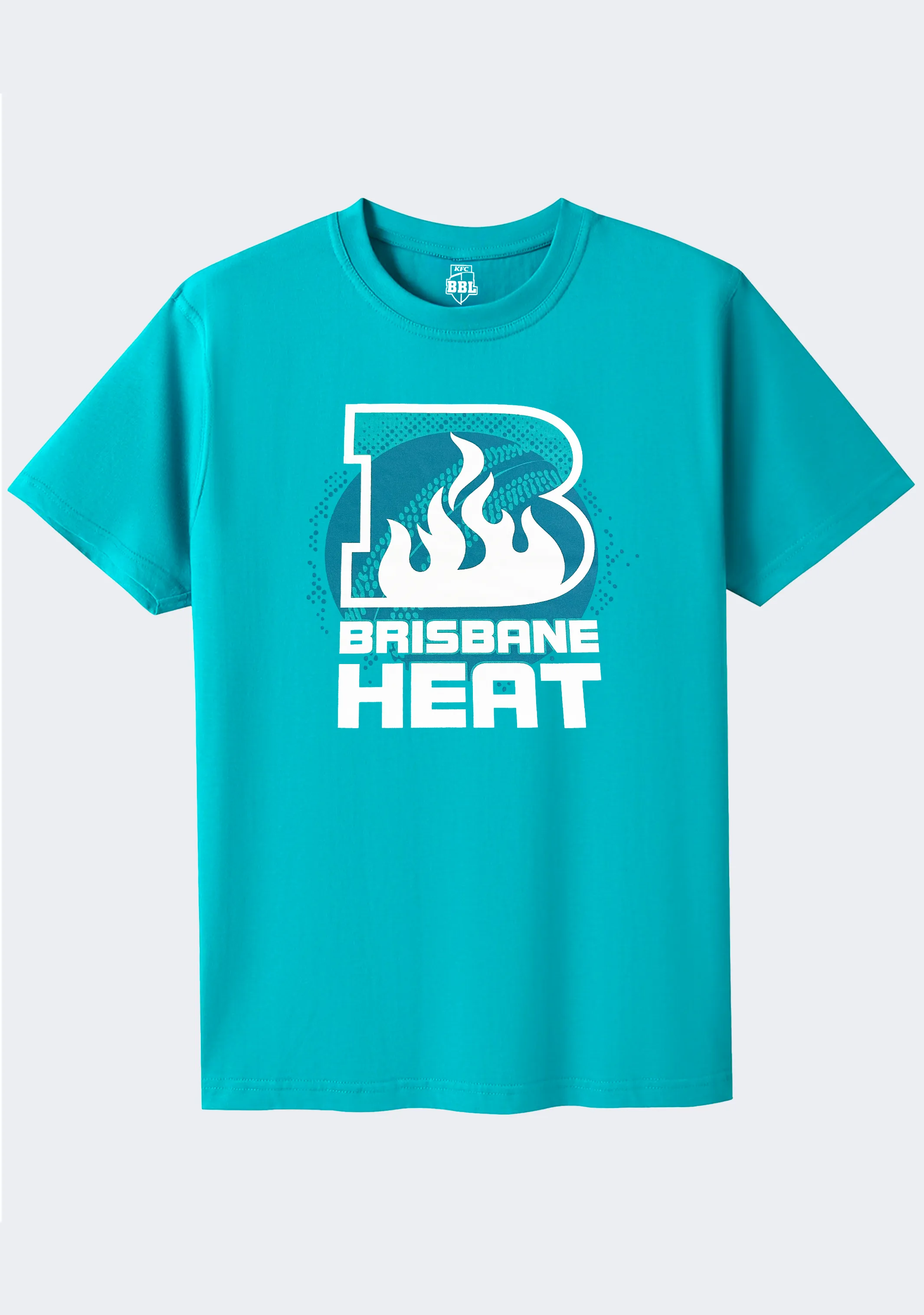 Rayoning Trumpet Shape Bbl Brisbane Heat Adults Logo Tee