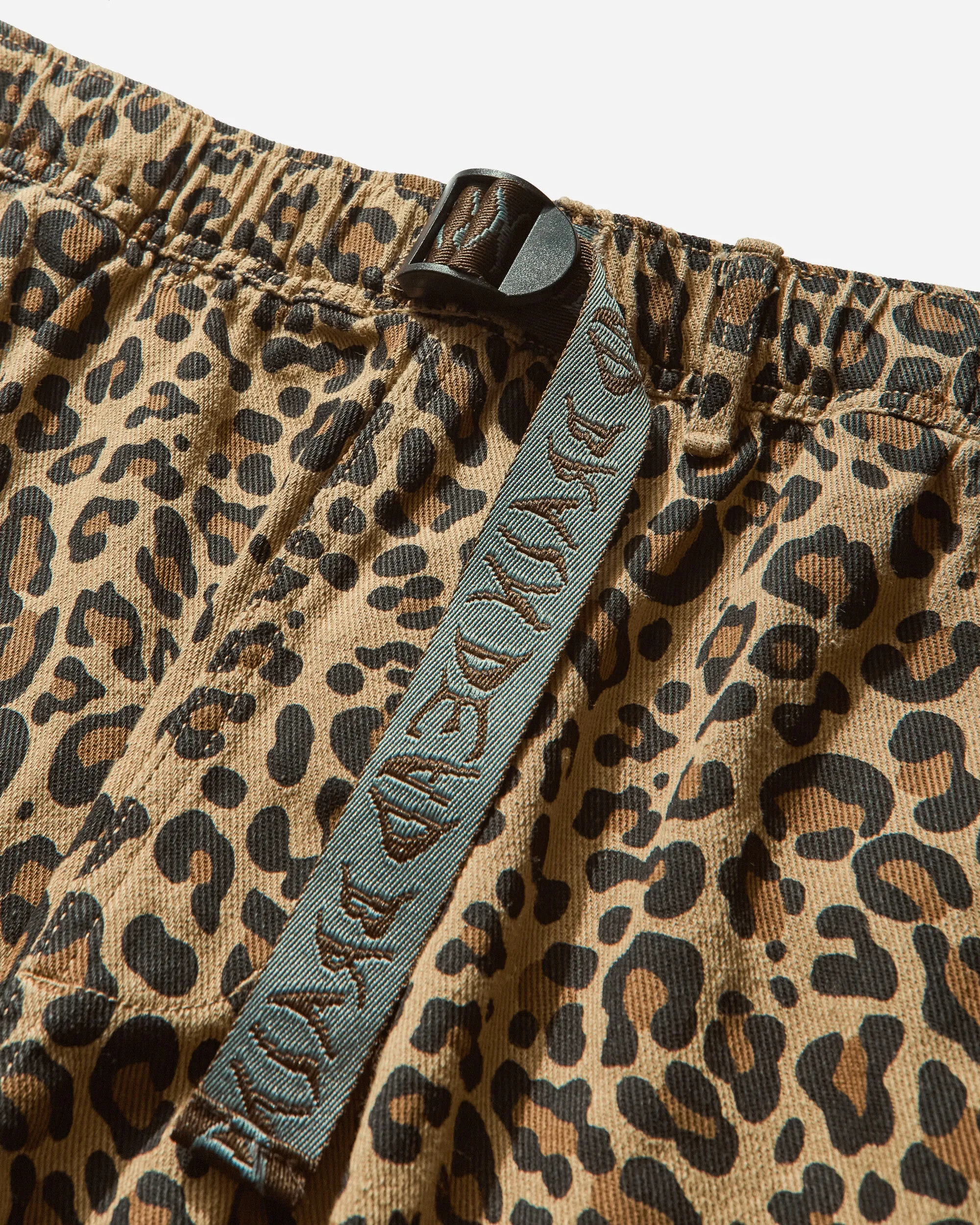 Comfortable Elastic Smooth Loose-Fit-Design Men'S Twill Climber Shorts Leopard