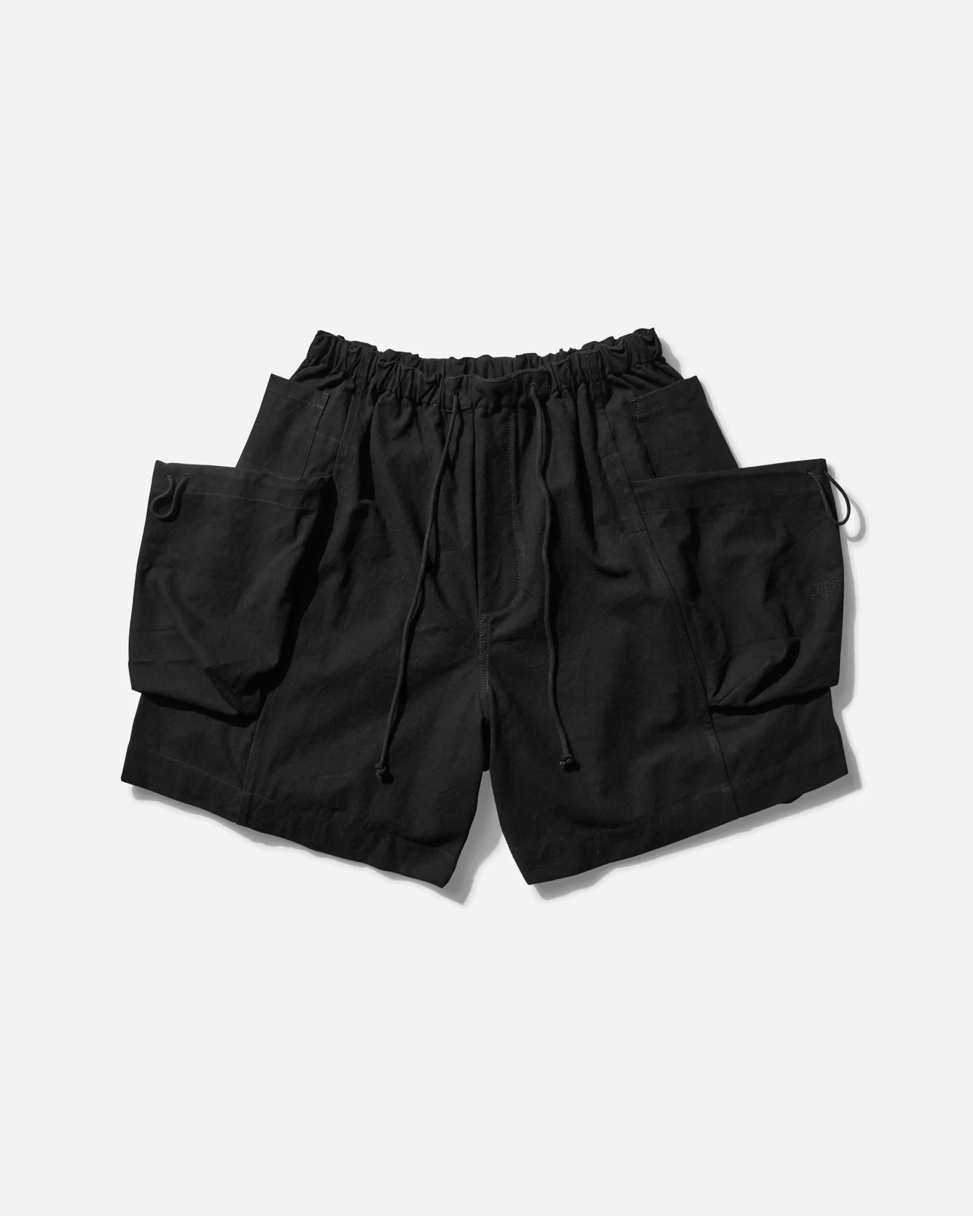 Men'S Salt Shorts Black Slub Supportive Calf Floor - Standing
