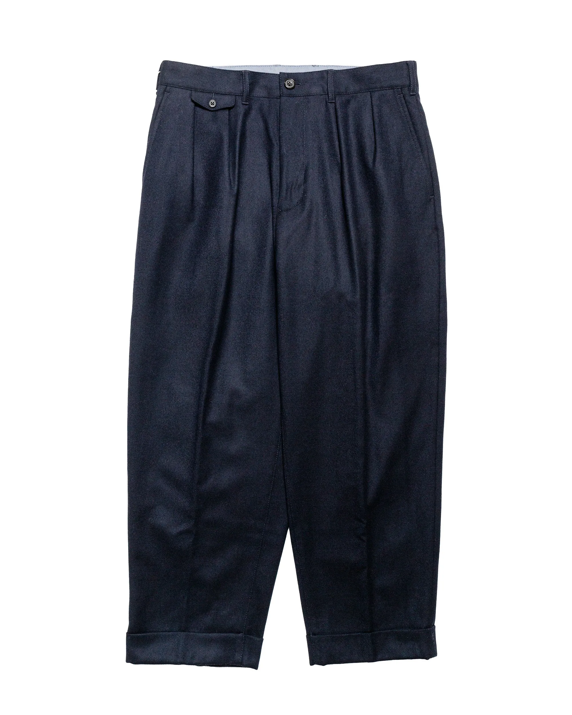 Carbon Fibering Comfortable Arm Tattoo Beams Plus 2Pleats Flannel Navy