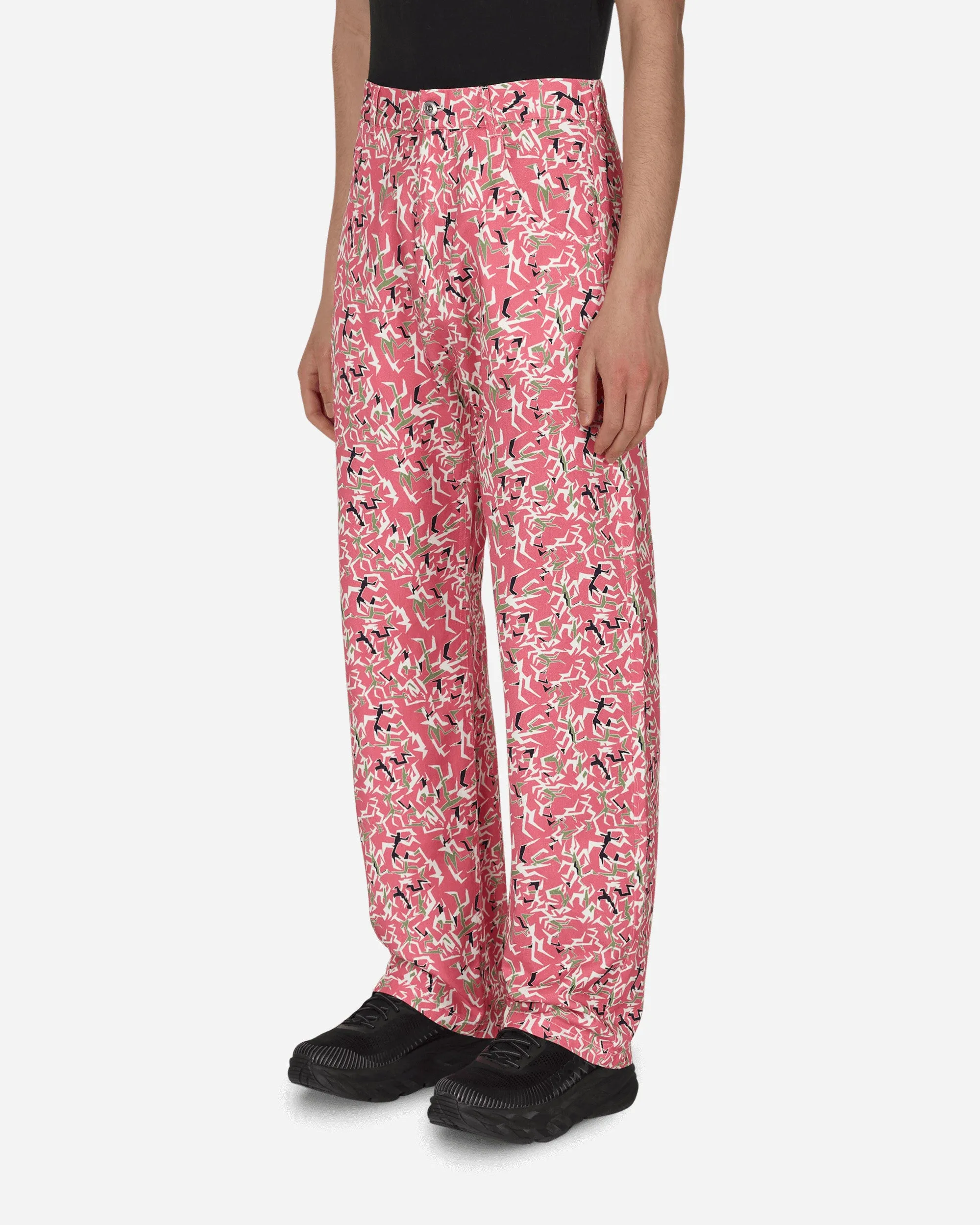 Easy History Workwear Floral Pants Pink