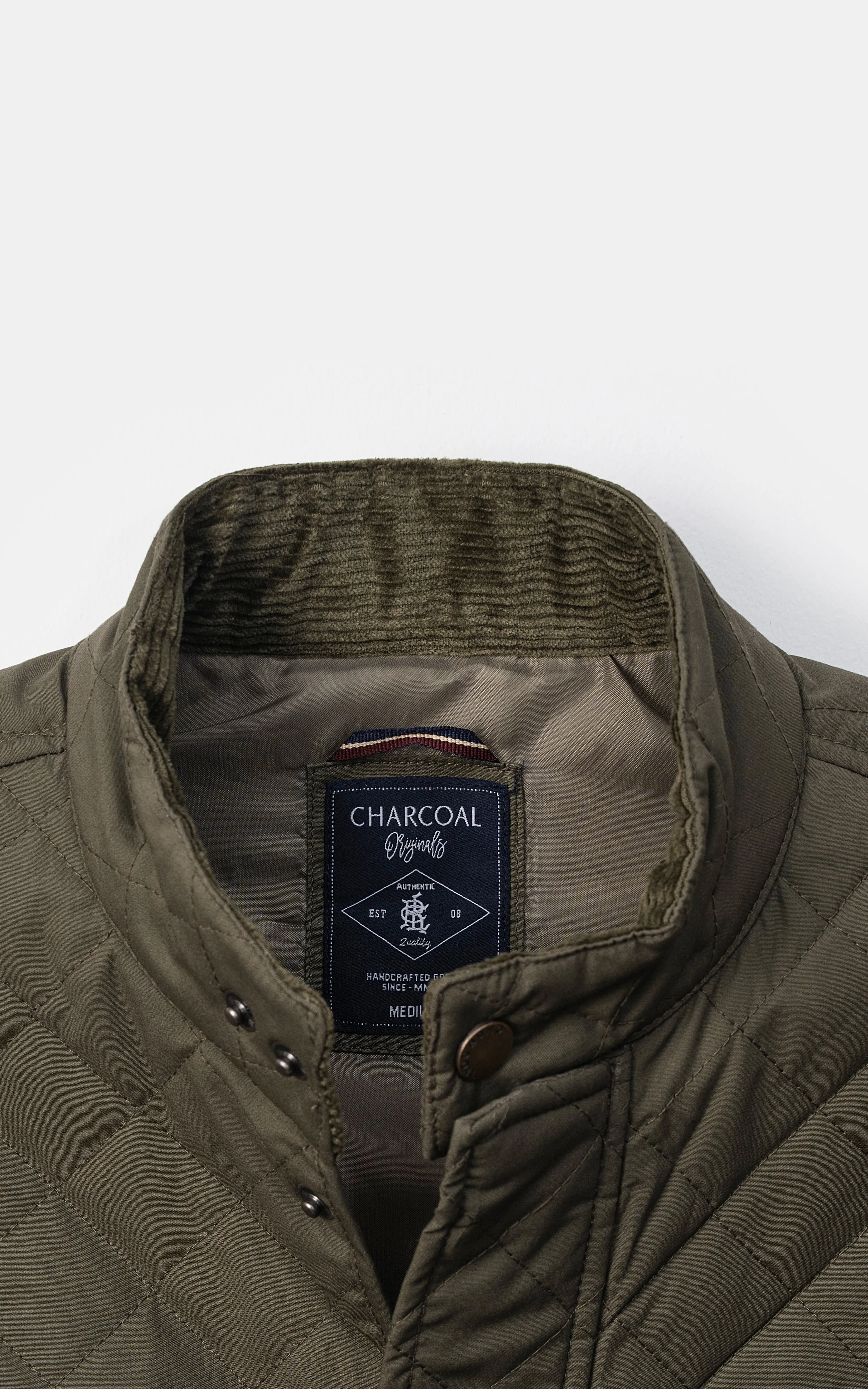 Quilted Sleeveless Jacket Olive Synthetic Material