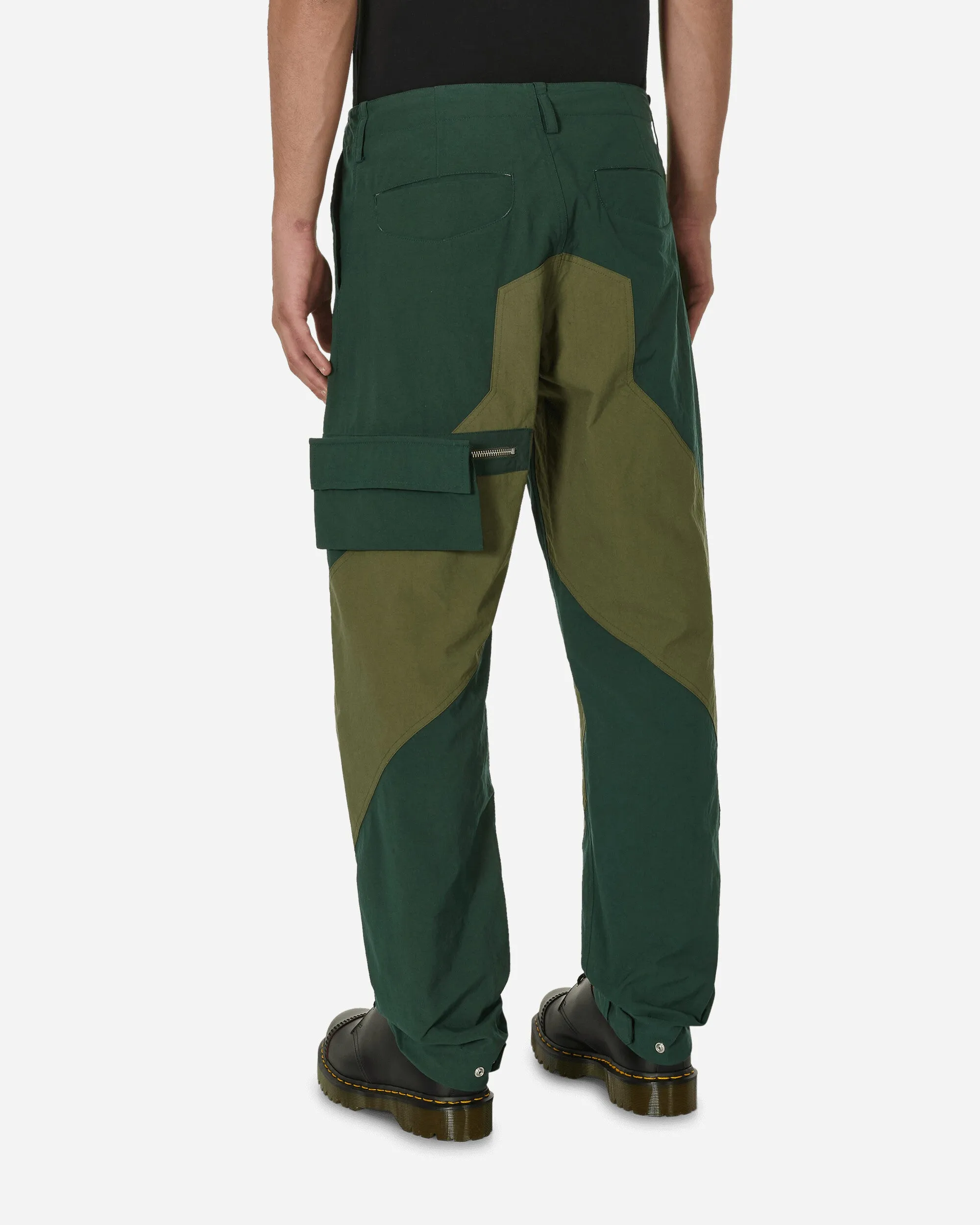 Soft Material" Moving Diagonal Pants Green / Olive