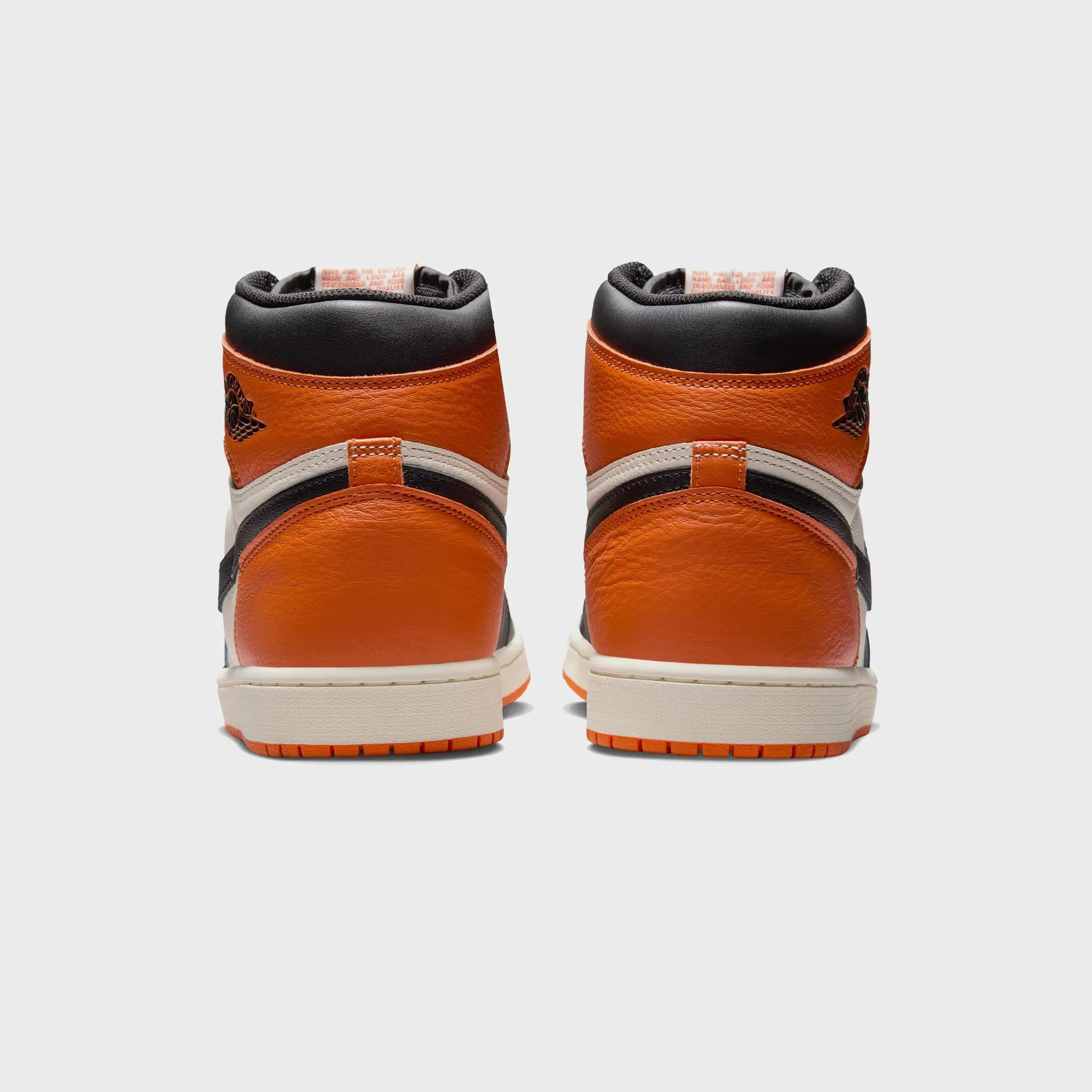 Jordan Air Jordan 1 High Og - Black / Sail / Starfish Stretchable Foot Abrasion Resistant Straps