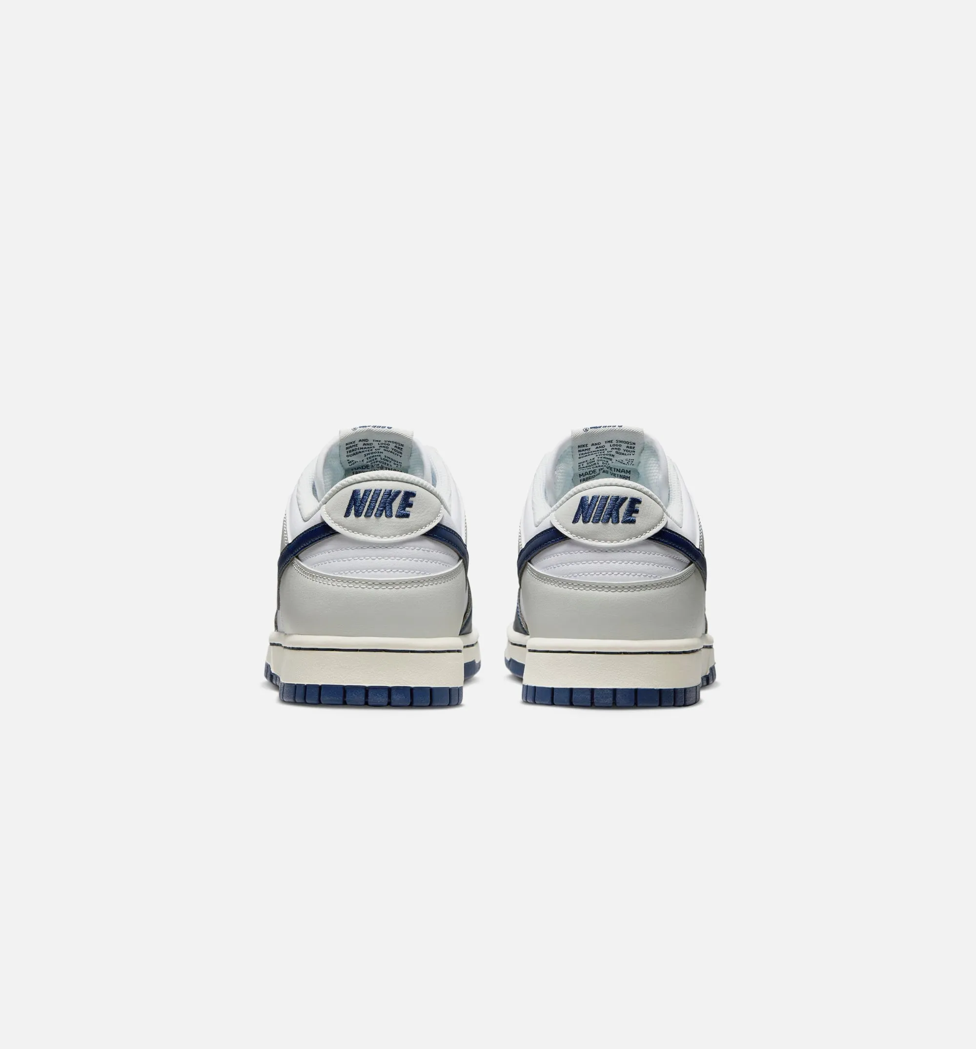 Dunk Low Mens Lifestyle Shoe - White/Midnight Navy/Photon Dust/Coconut Milk Comfort Fit Improvement