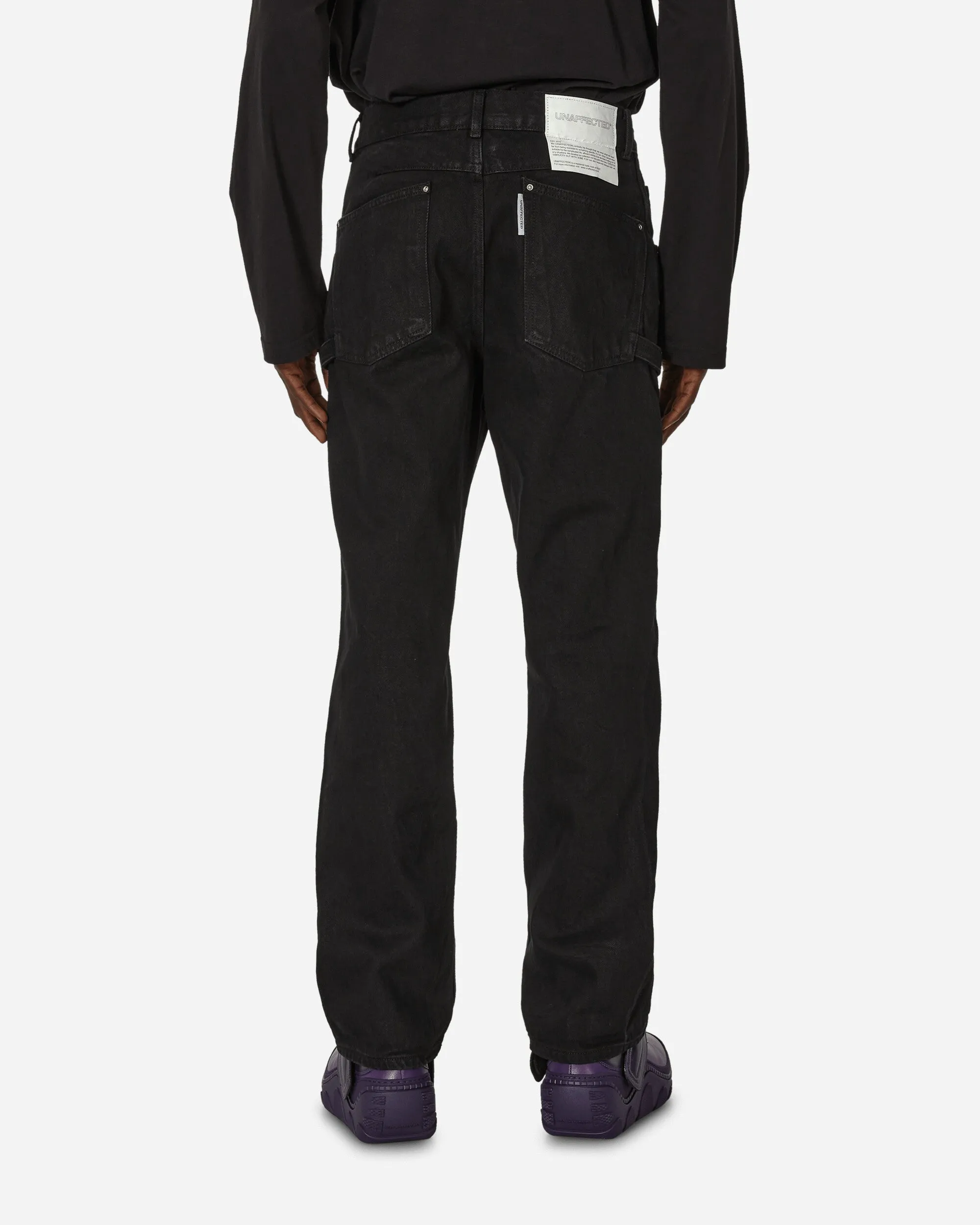 Double Knee Denim Pants Black Brand Rewards Program Laminating Film