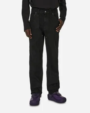 Double Knee Denim Pants Black Knitwear Diameter
