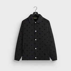 Kith & South2 West8 For Columbia Flocked Monogram Coaches Jacket - Black Abrasion - resistant Material Comfortable Banded Worn Socks