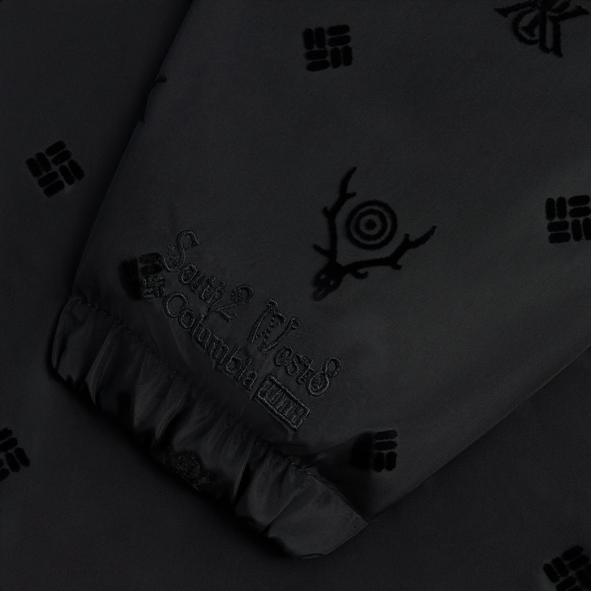 Lightweight Structure Kith & South2 West8 For Columbia Flocked Monogram Coaches Jacket - Black