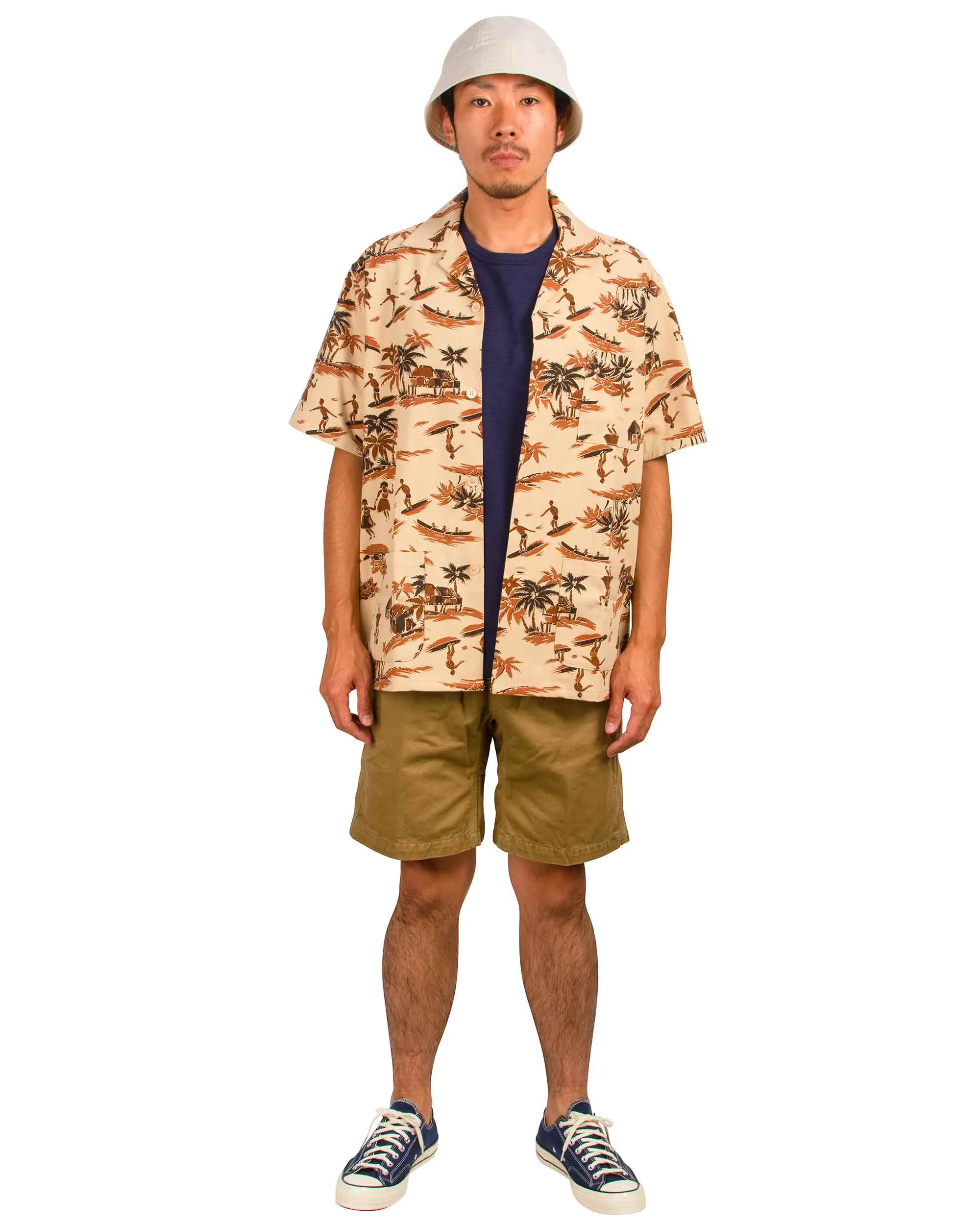 Breathable Sleeves The Real Mccoy'S Mp21017 Climbers' Shorts (Over-Dyed) Khaki